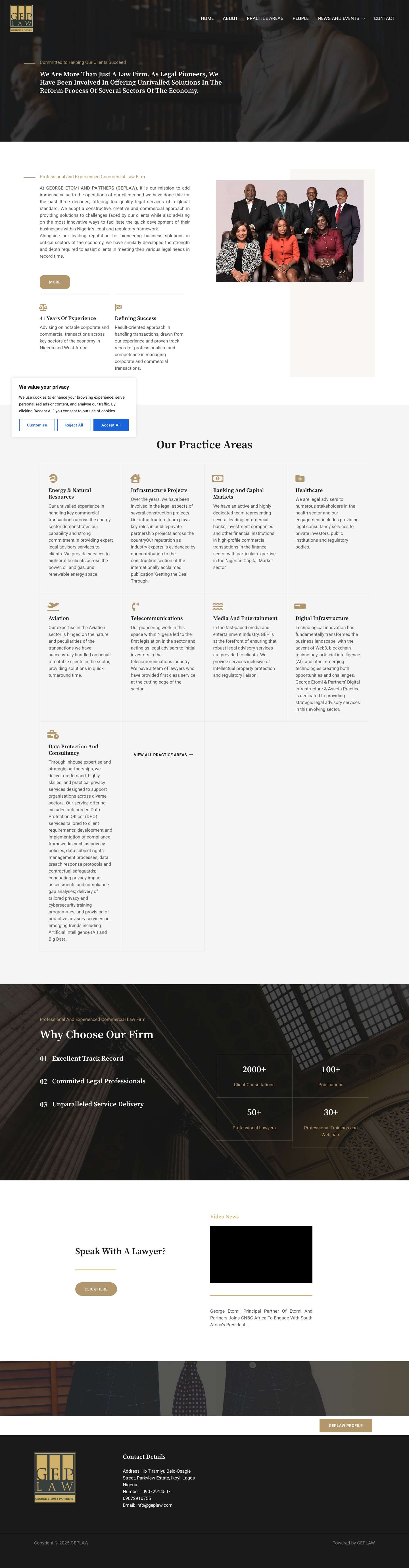 GEPLAW – George Etomi & Partners - Full Screenshot