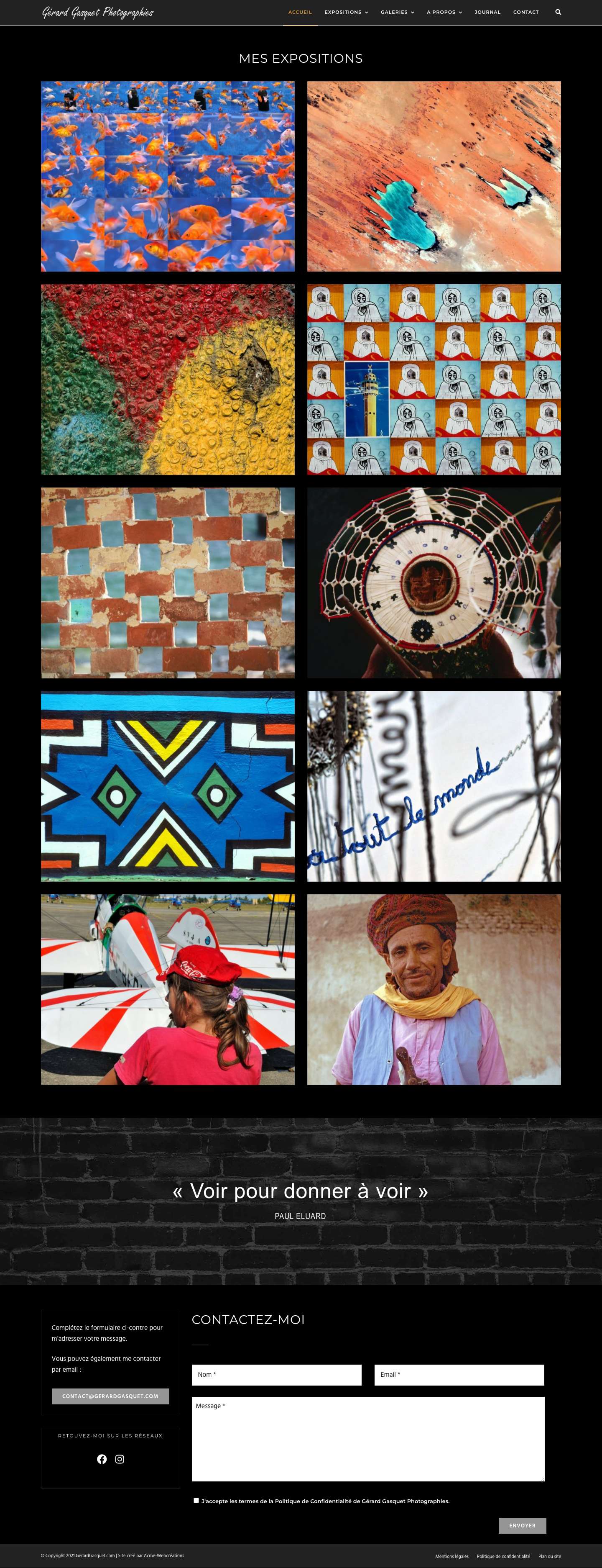 Gérard Gasquet - Photographies - Artiste Photographe Coloriste - Full Screenshot