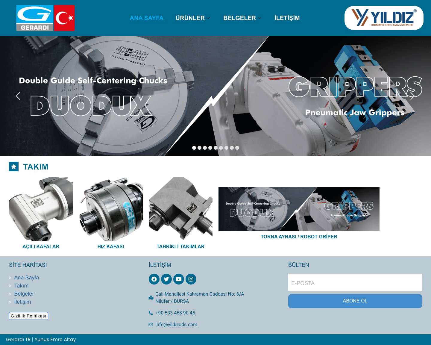 Ana Sayfa - Gerardi TR - Full Screenshot