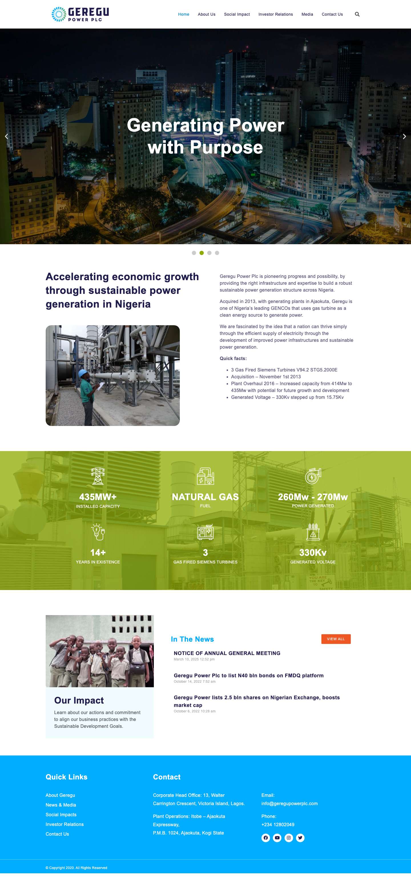 Geregu – Accelerating economic growth through sustainable power generation in Nigeria - Full Screenshot