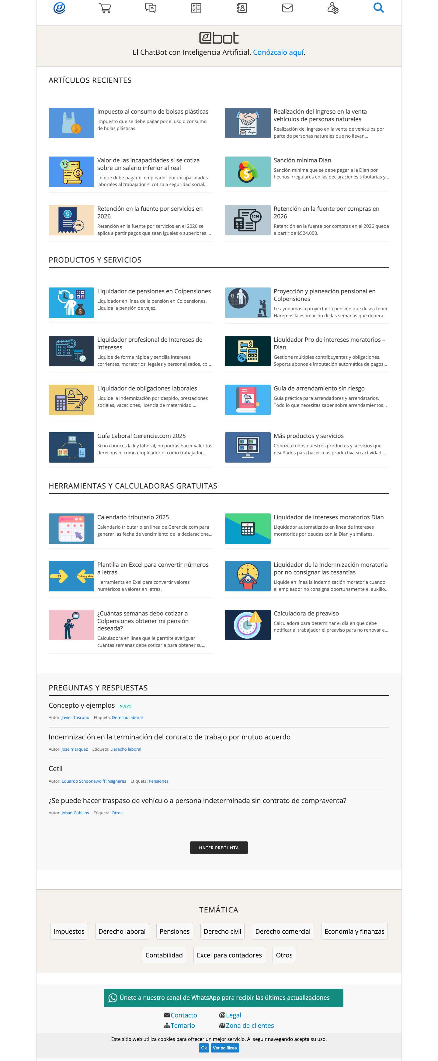Gerencie.com. Gerencie sus asuntos y negocios. - Full Screenshot