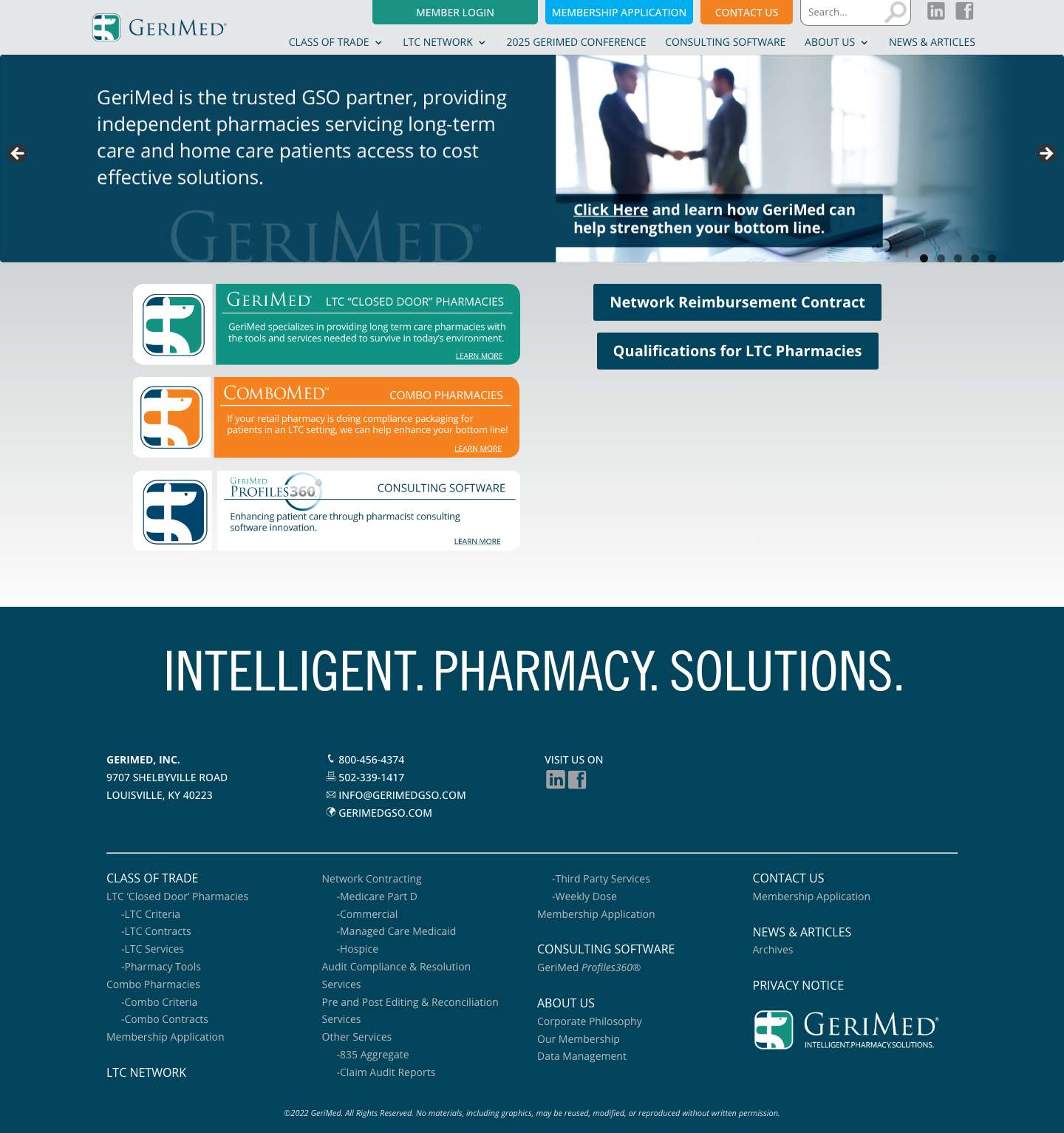 Long Term Care Pharmacy Purchasing Group | GeriMed - Full Screenshot