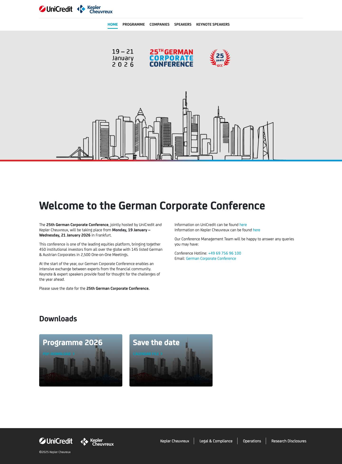 25th German Corporate Conference - Full Screenshot