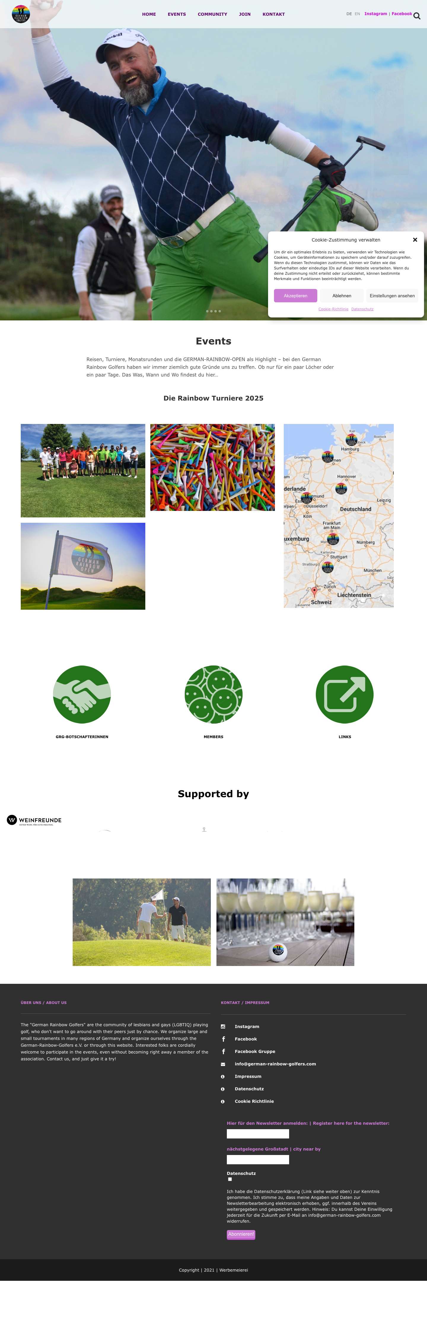 Home - German-Rainbow-Golfers - Full Screenshot