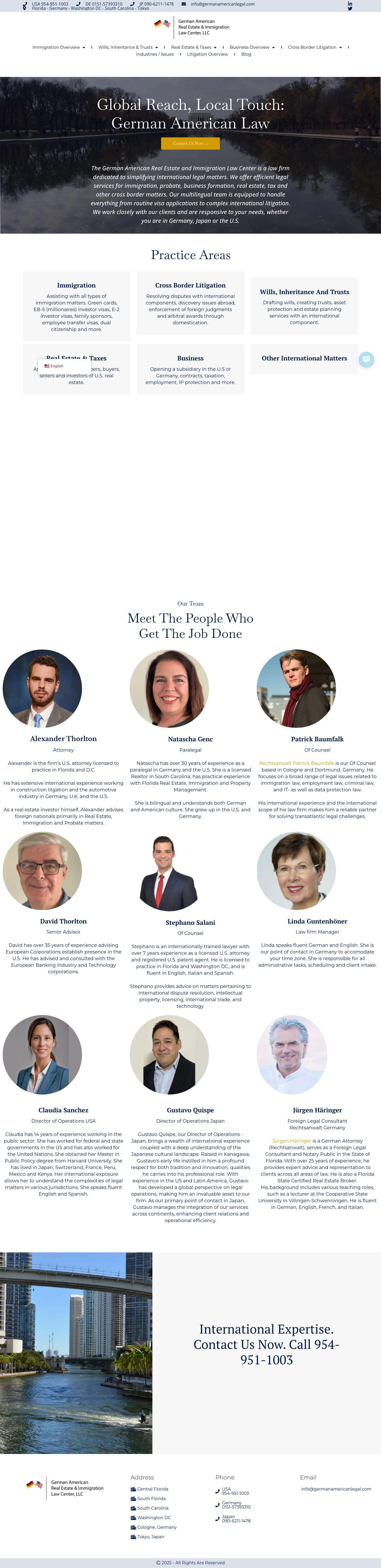 German American Legal - International Law Firm - Full Screenshot