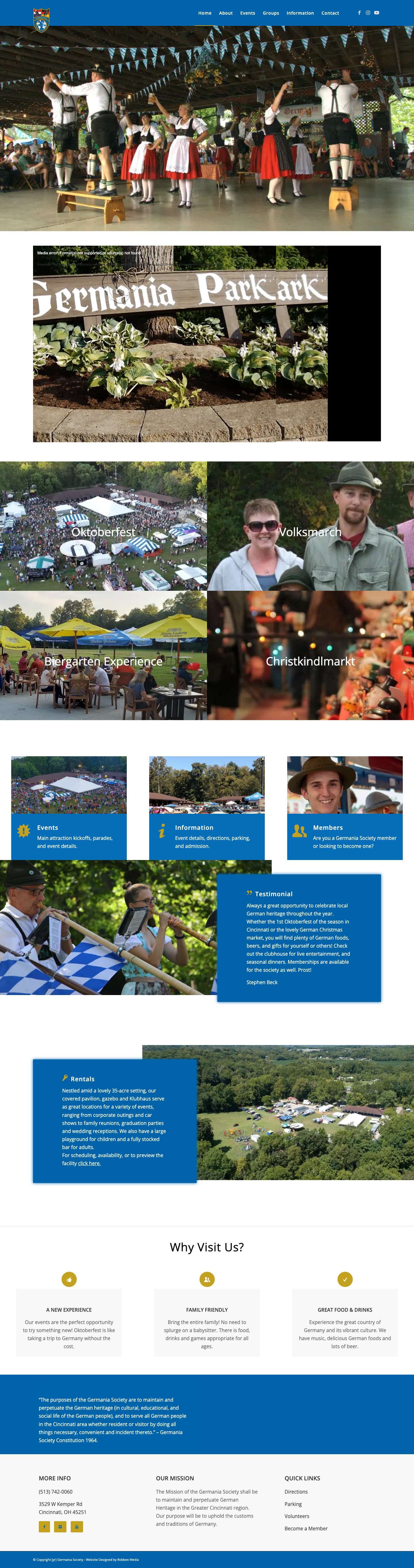 Home - Germania Society of CincinnatiScroll to top - Full Screenshot