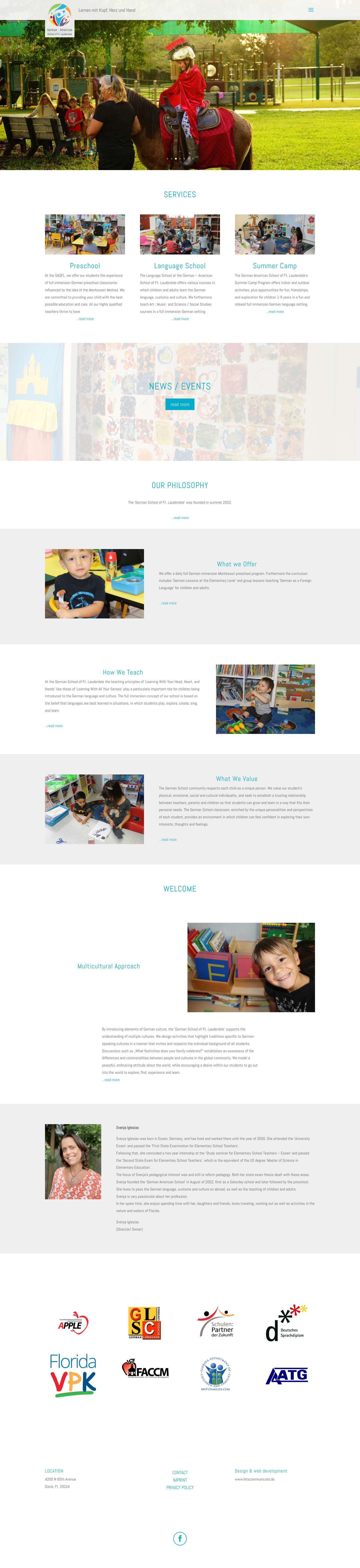 'Willkommen' to German-American School Ft. Lauderdale - Full Screenshot