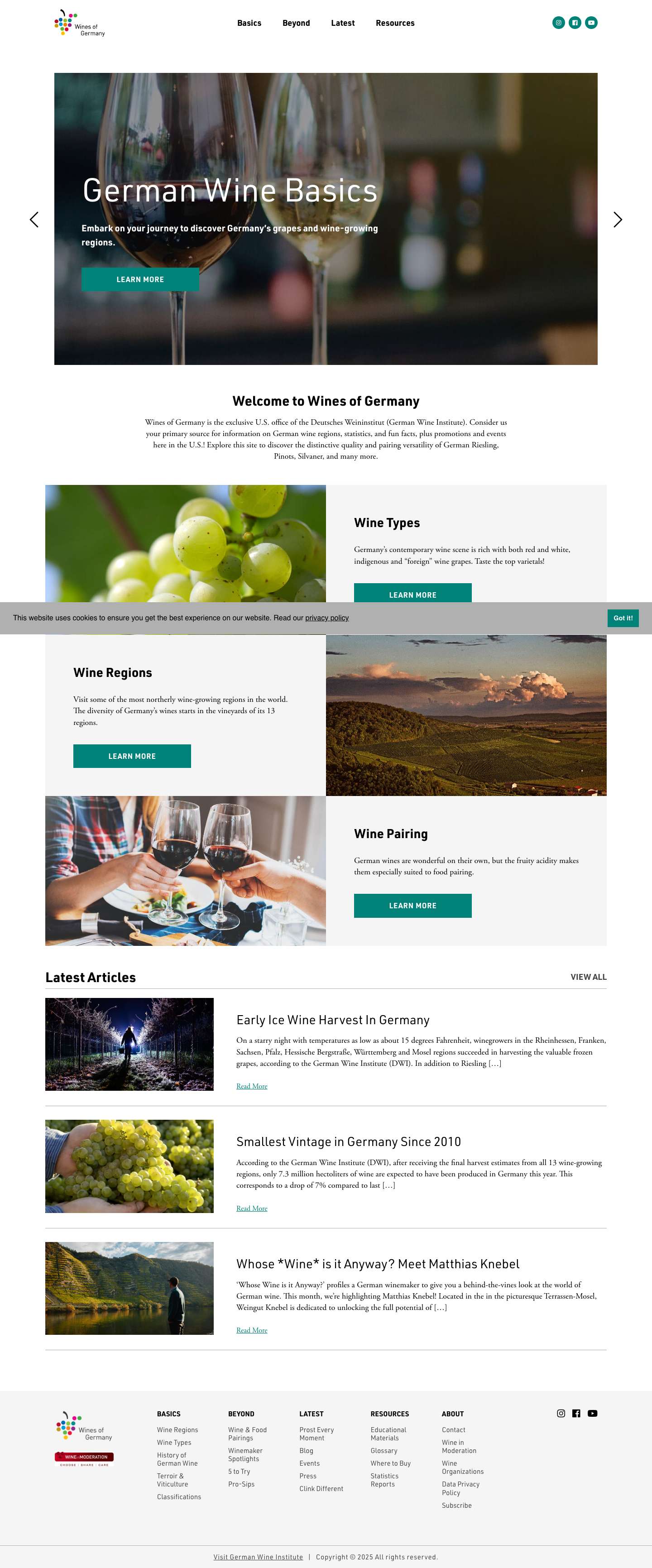 Home - German Wines USA - Full Screenshot