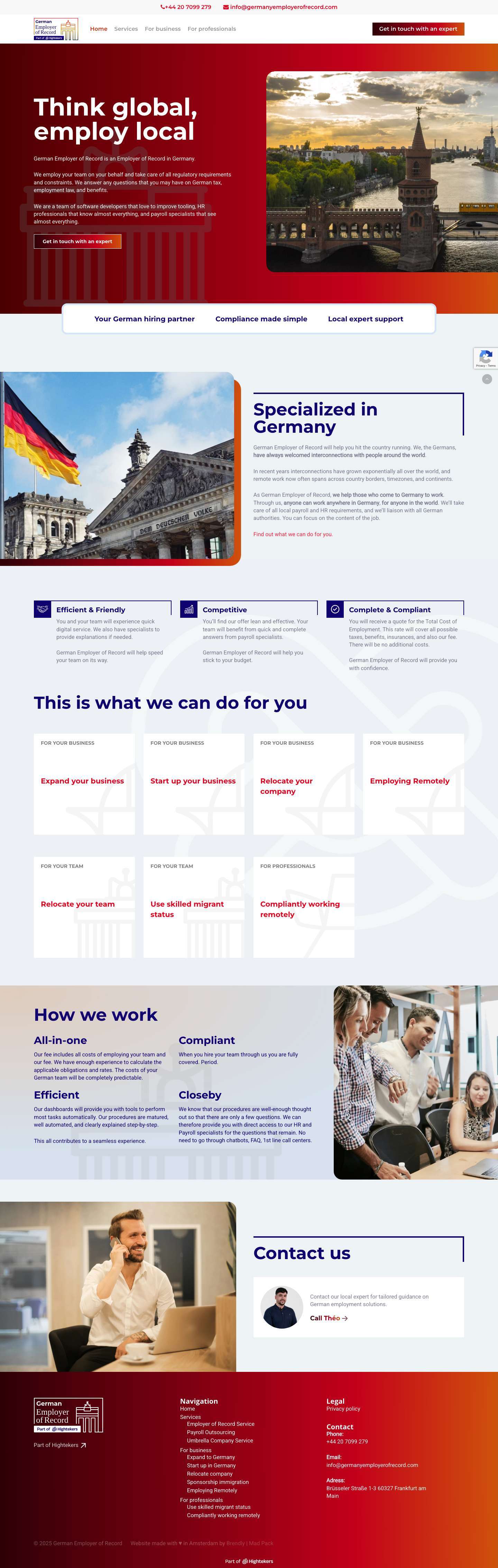 German Employer of Record | Specialist in Germany - Full Screenshot