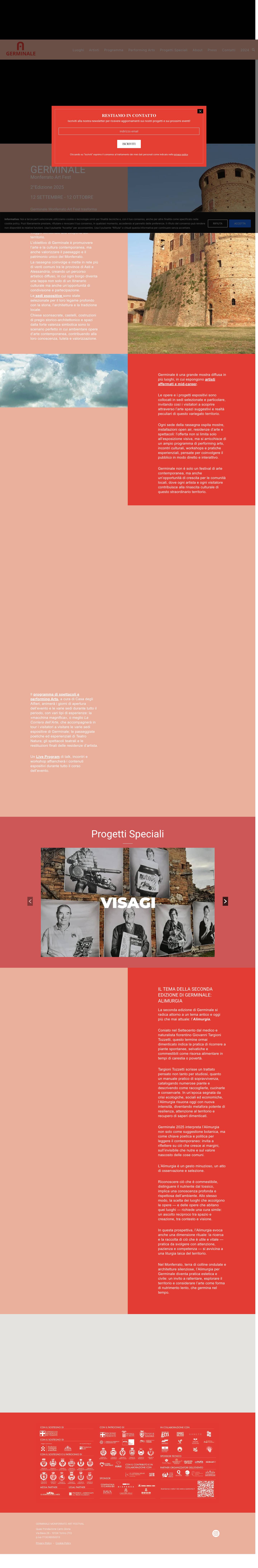 Germinale Monferrato Art Fest – Festival Diffuso di Arte Contemporanea - Full Screenshot