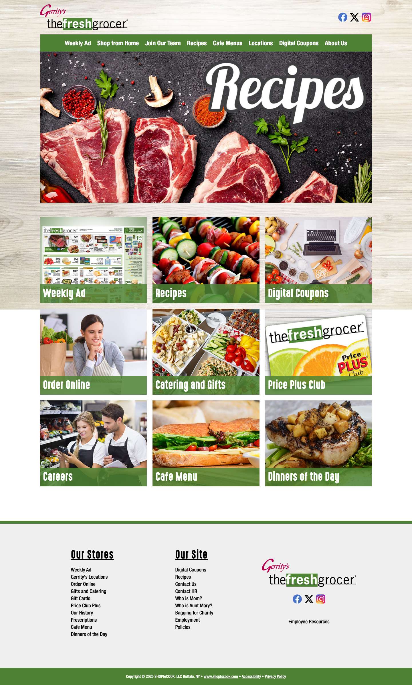 Gerrity's the Fresh Grocer | The Official Site of Gerrity's the Fresh Grocer - Full Screenshot