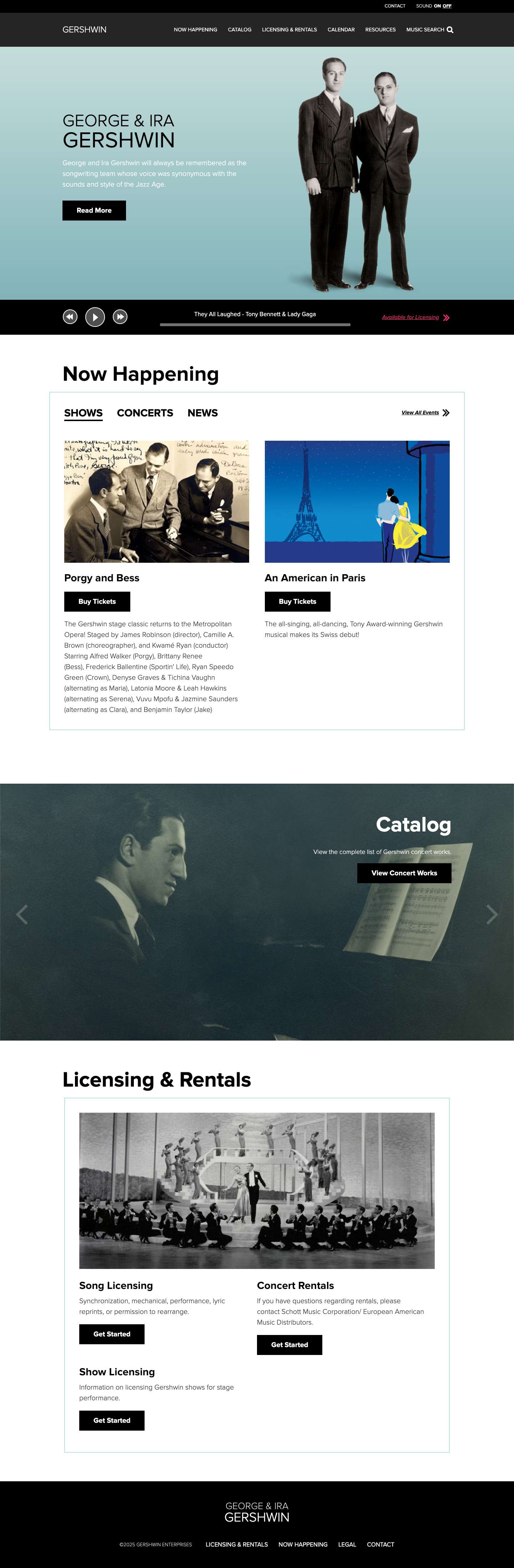 Home - Gershwin - Full Screenshot