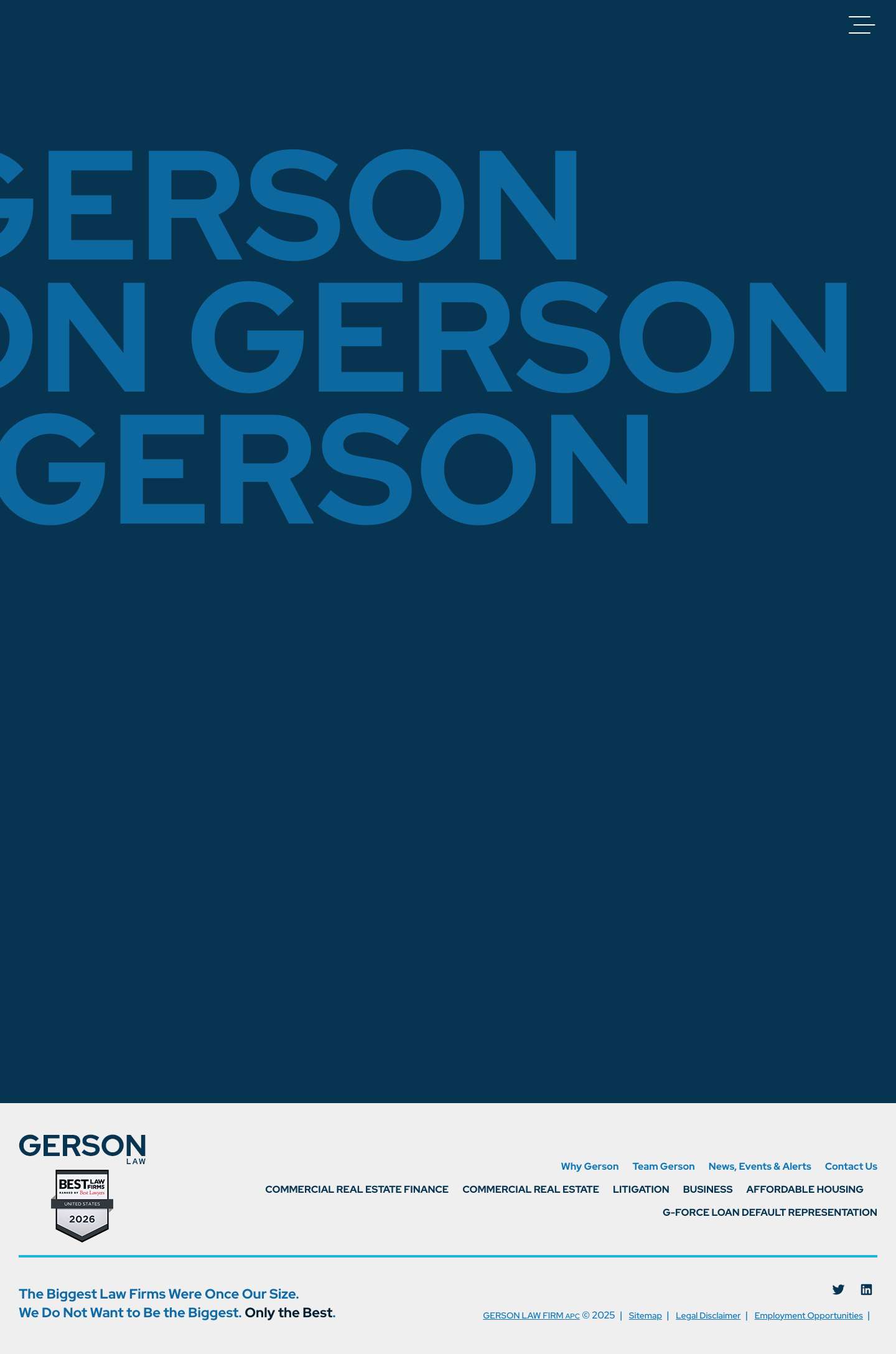 Real Estate, Finance, Business and Related Litigation - San Diego, CA - GERSONLAW - Full Screenshot