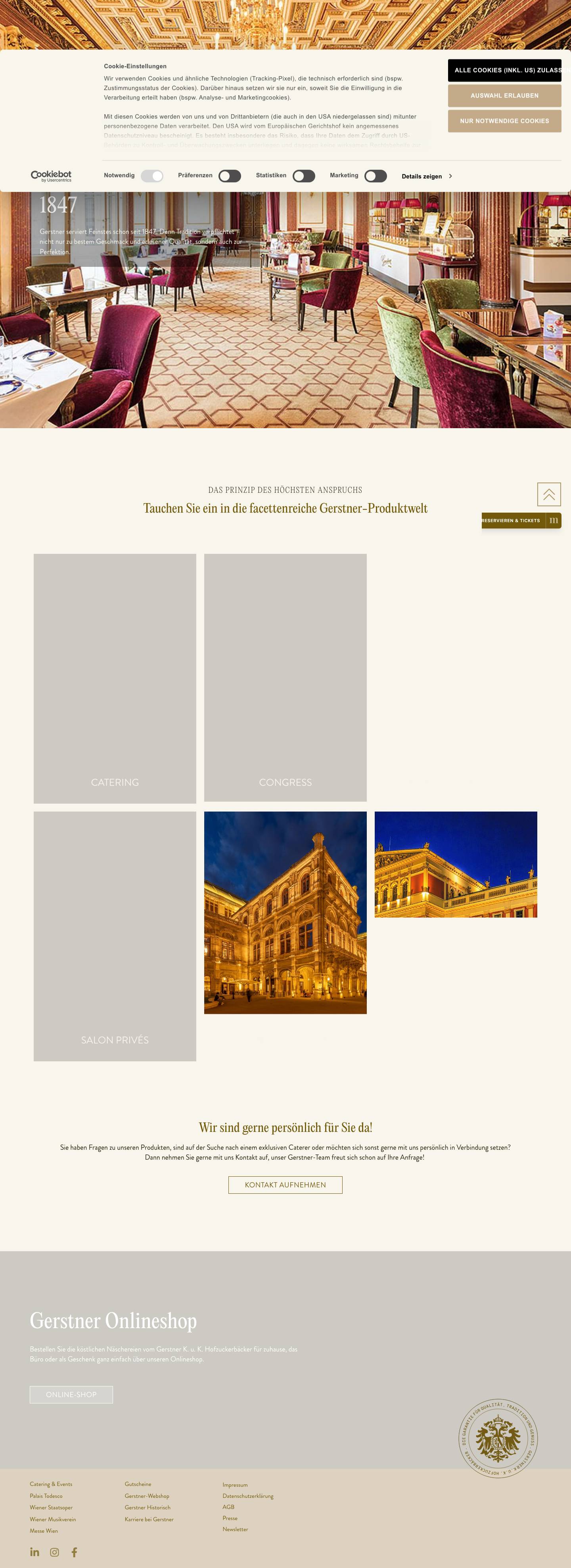 GERSTNER: Tradition & Genuss seit 1847 - Full Screenshot