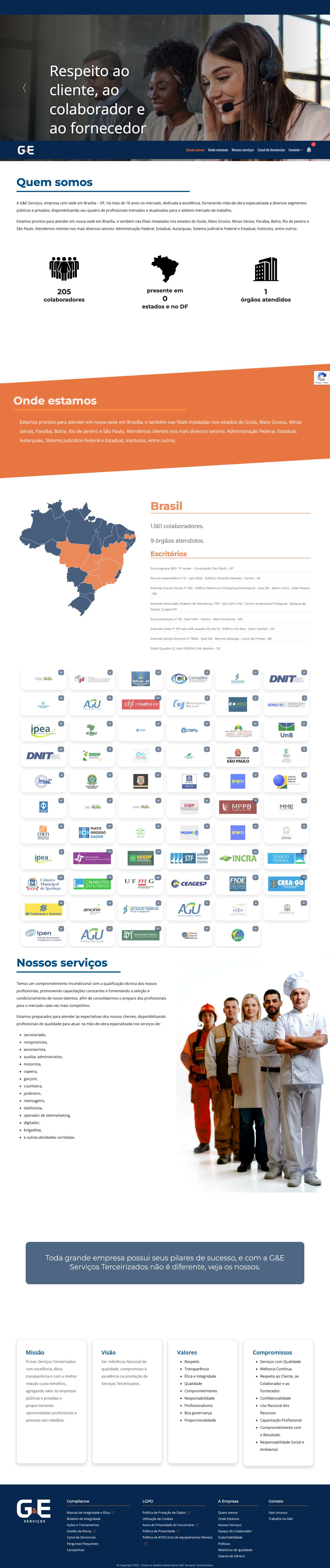 G&E – Serviços Terceirizados - Full Screenshot