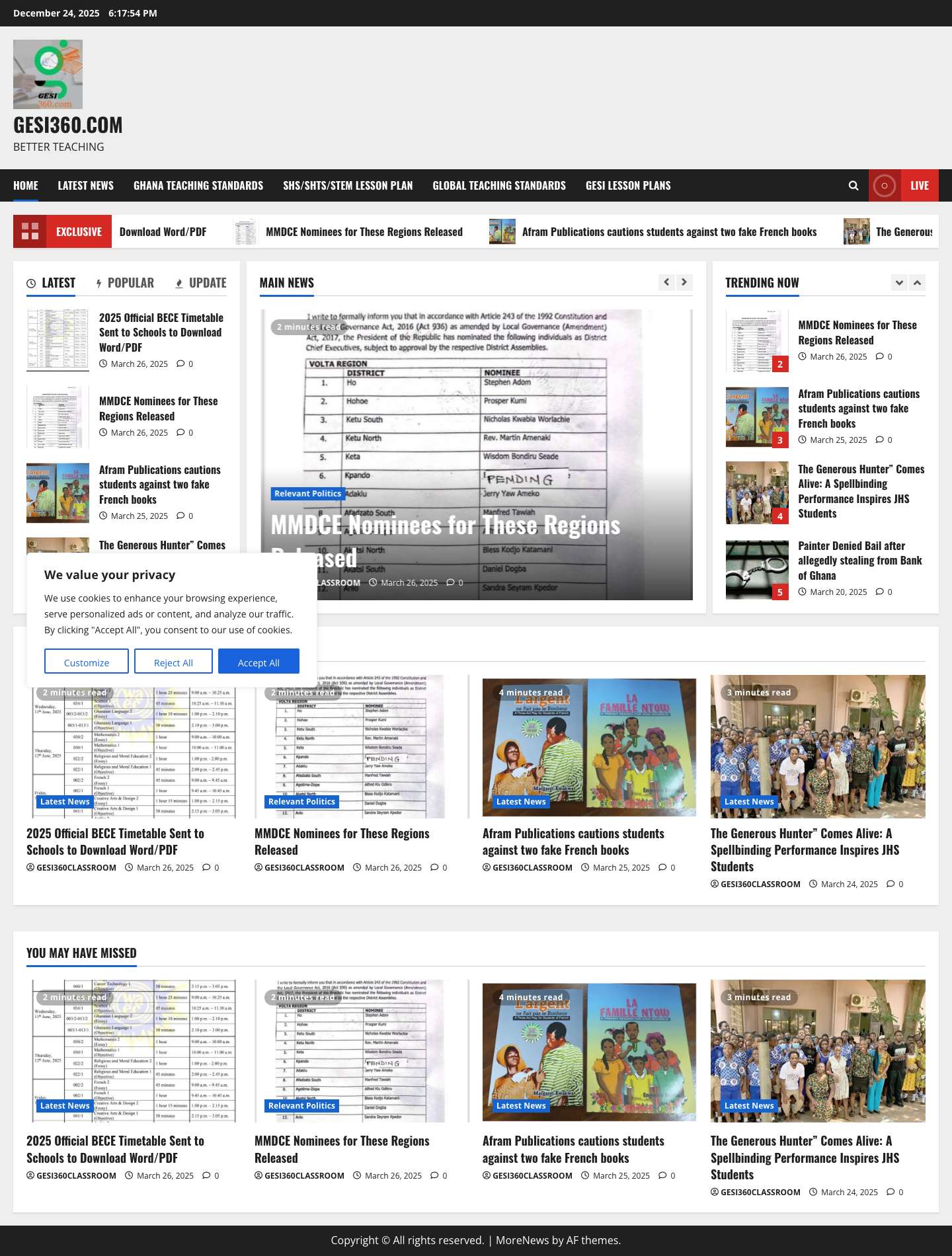 Home - GESI360.com - Full Screenshot