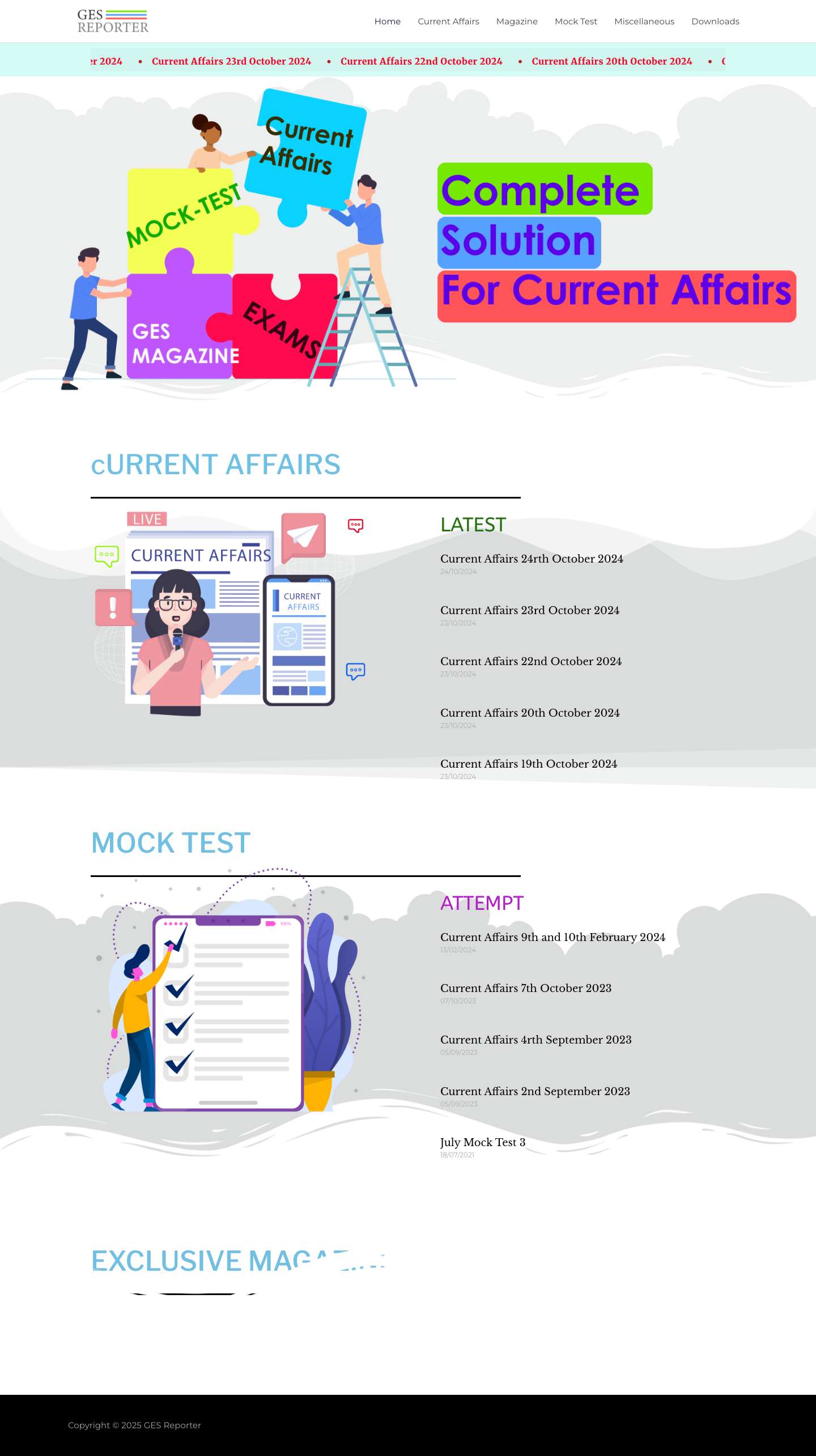 GES Reporter – Center To Study Current Affair - Full Screenshot