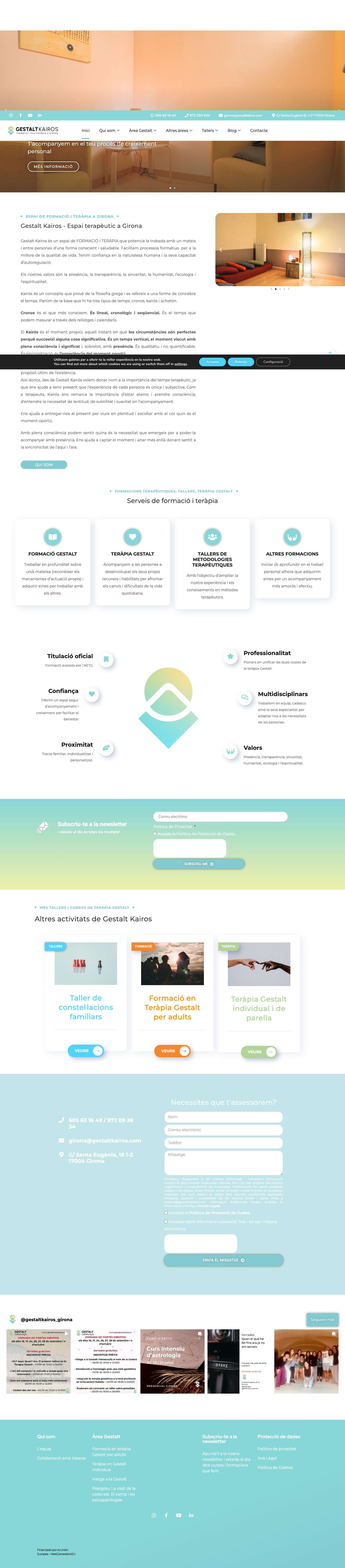 Gestalt Kairos - Formació i teràpia Gestalt a Girona - Full Screenshot