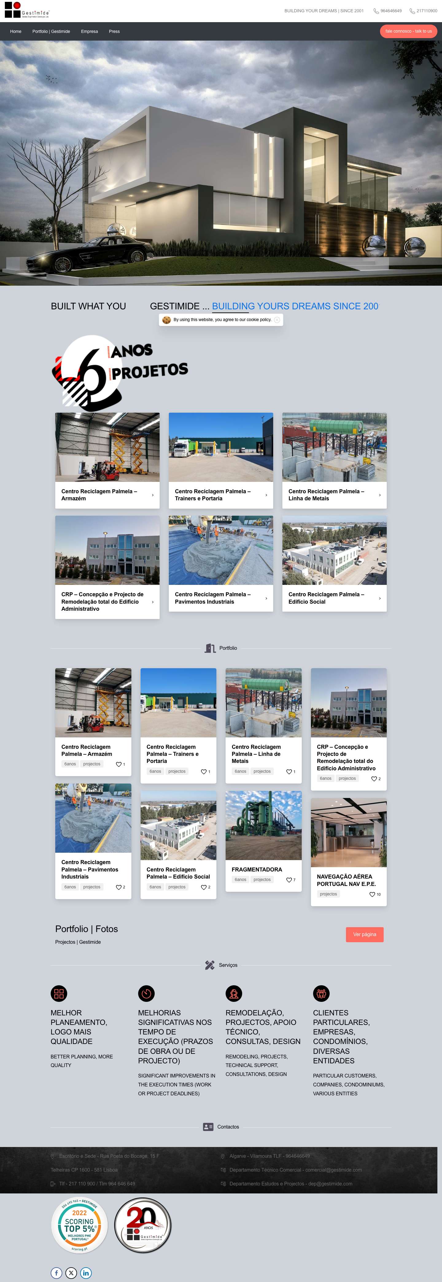 Gestimide Lda – Gestão Engenharia e Construção Lda - Full Screenshot