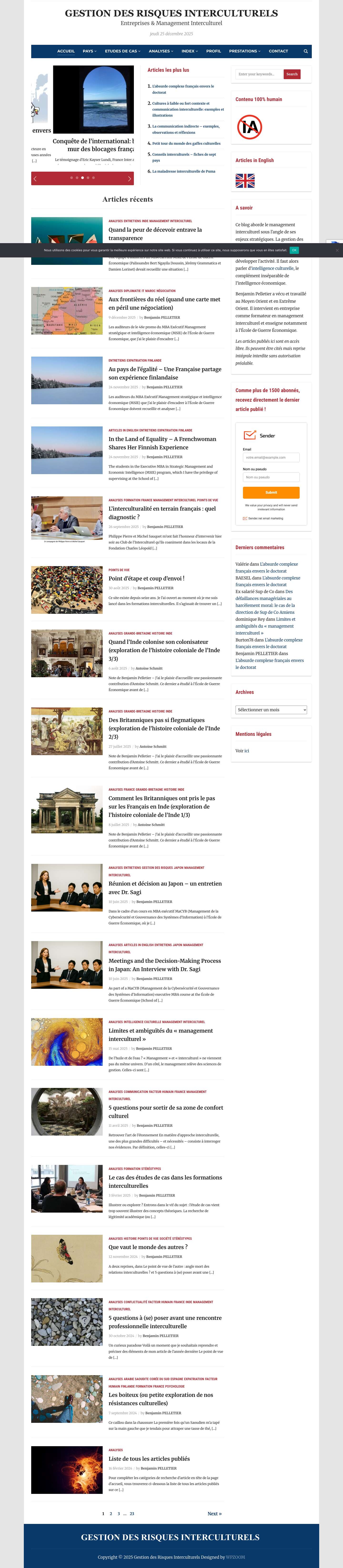 Gestion des Risques Interculturels – Entreprises & Management Interculturel - Full Screenshot
