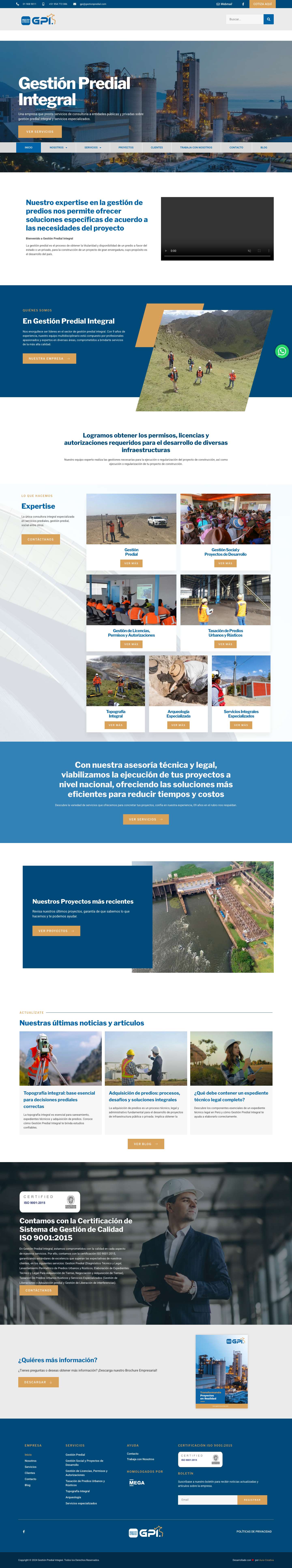 Gestión Predial Integral | Consultoría Especializada - Full Screenshot