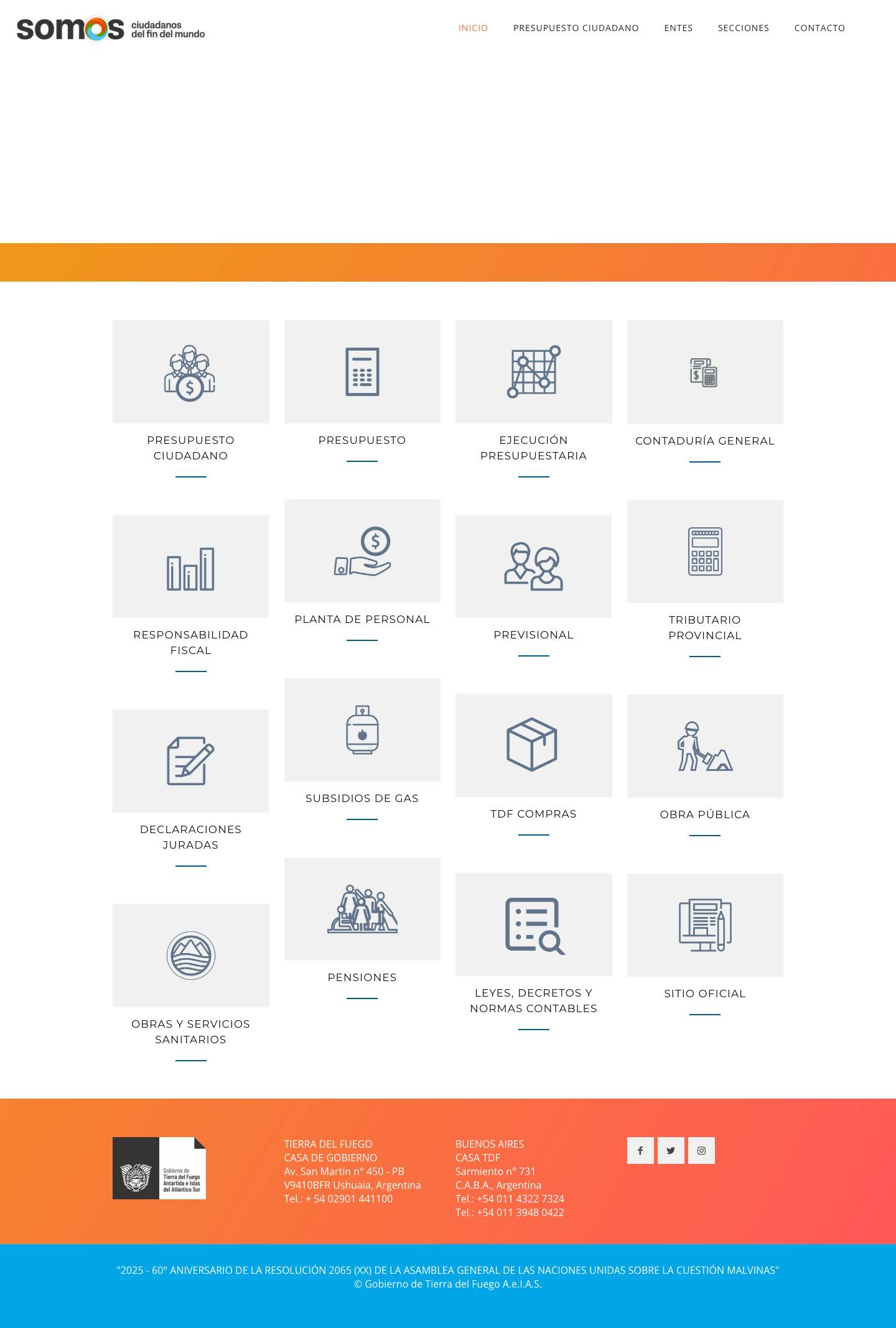 Gestión Transparente - Gobierno de Tierra del Fuego - Full Screenshot
