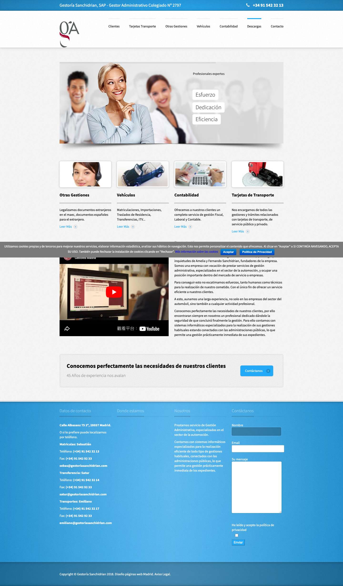 Gestoría Sanchidrian - Full Screenshot