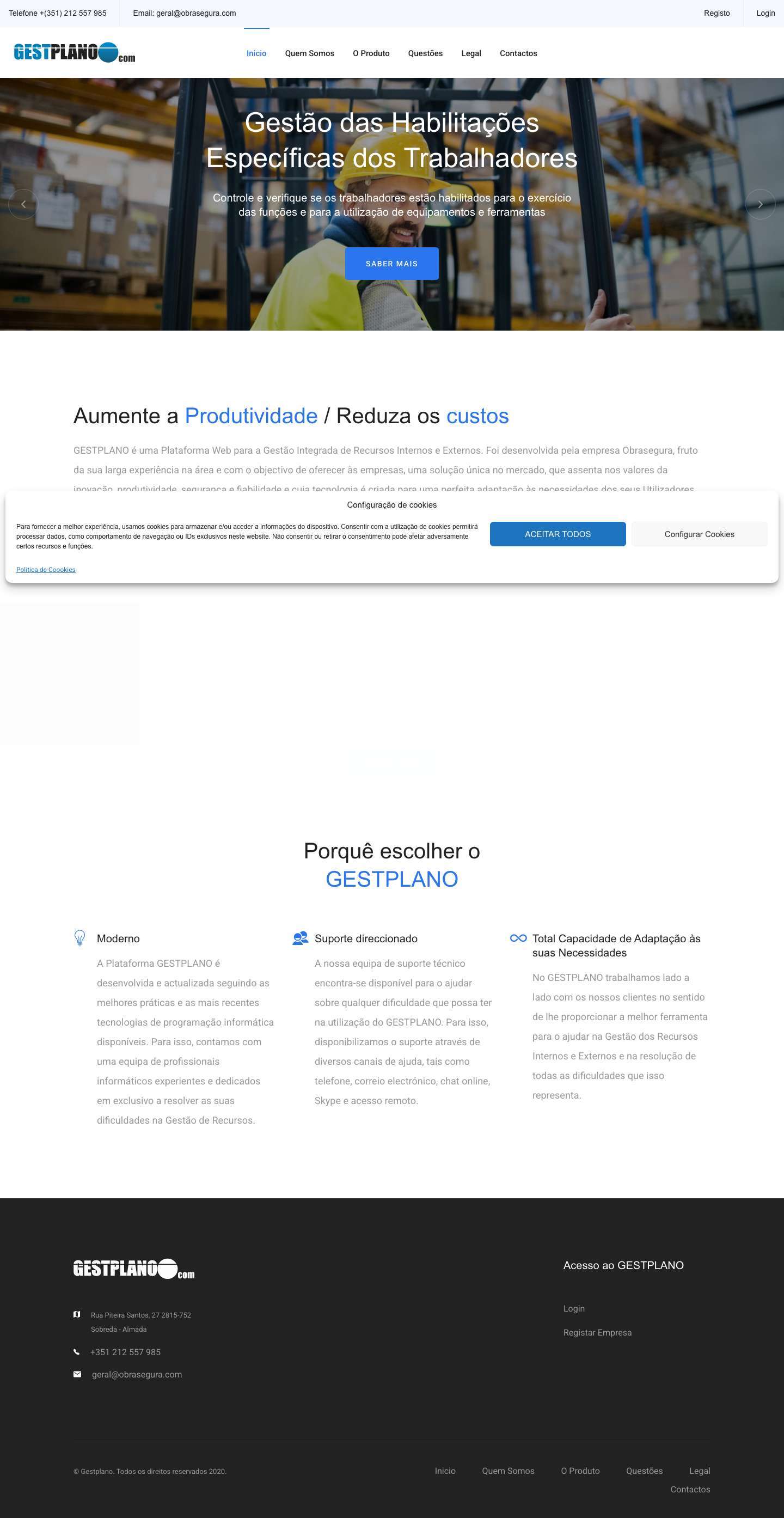 Gestplano | Plataforma de Gestão Integrada de Recursos - Full Screenshot