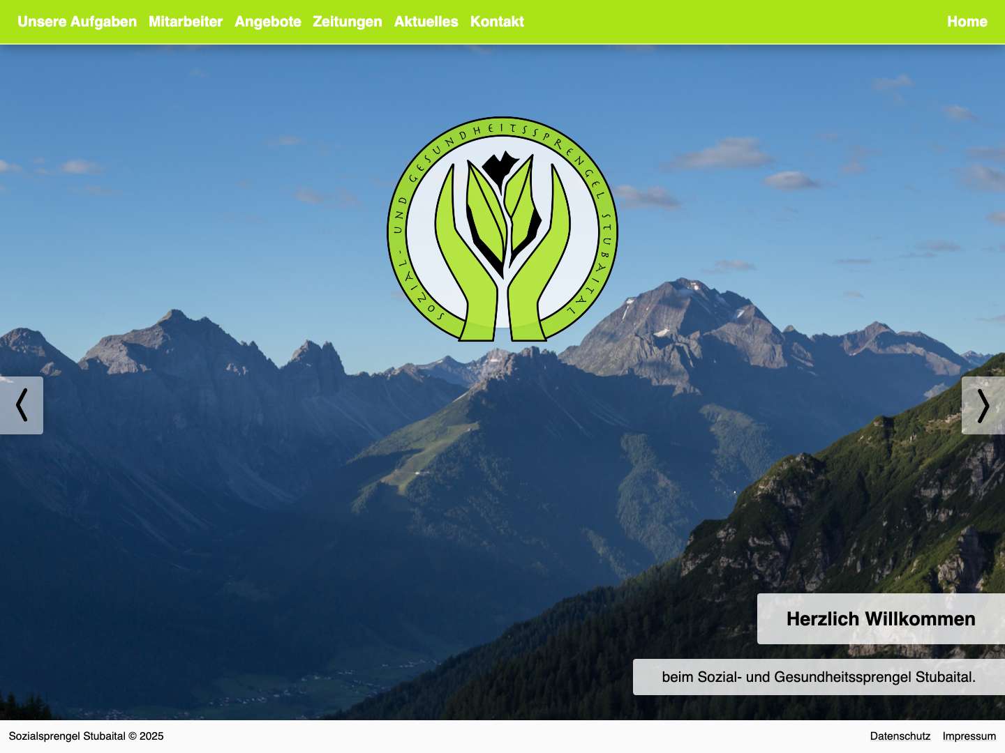 Sozialsprengel Stubaital - Full Screenshot