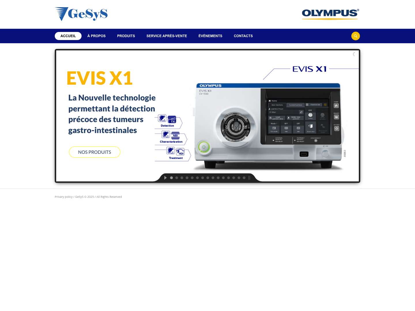 GeSYS | Fourniture et installation d'équipements d'endoscopie diagnostique et interventionnelle - Full Screenshot
