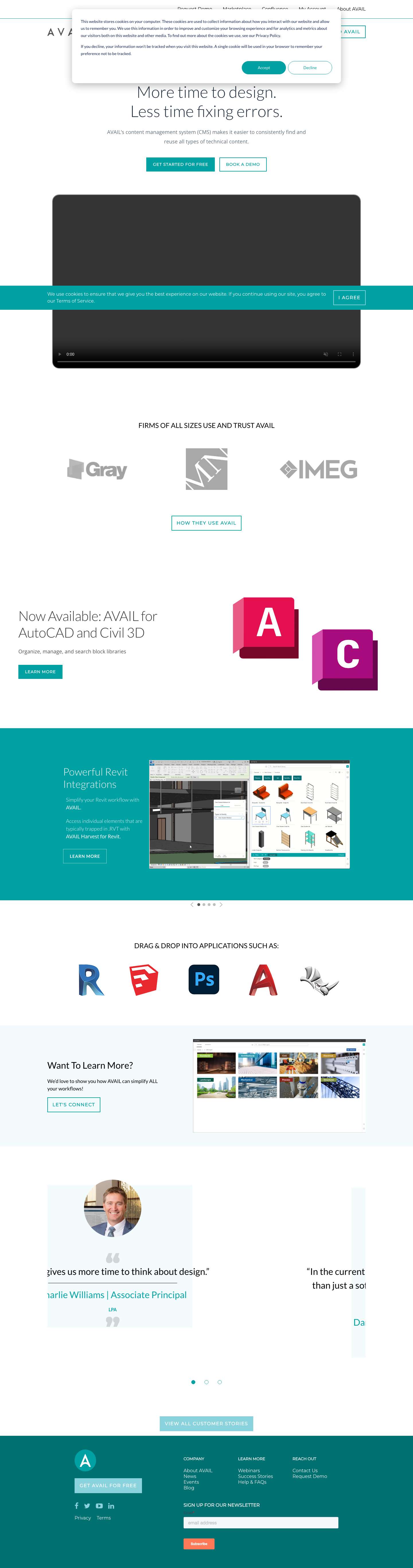 AVAIL | BIM Content Management Software for the AEC Industry - Full Screenshot