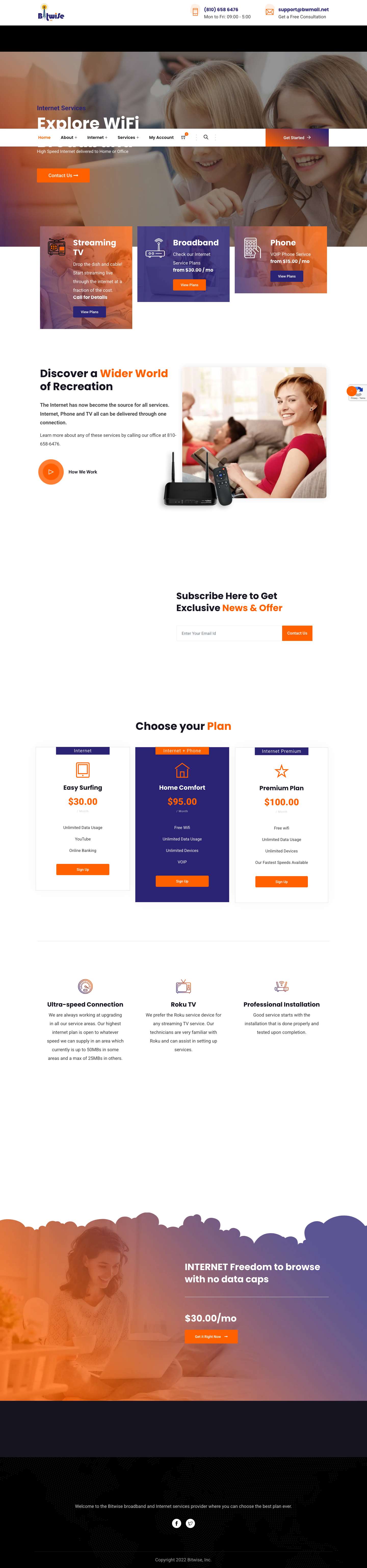 Bitwise, Inc. – Internet Service Provider - Full Screenshot