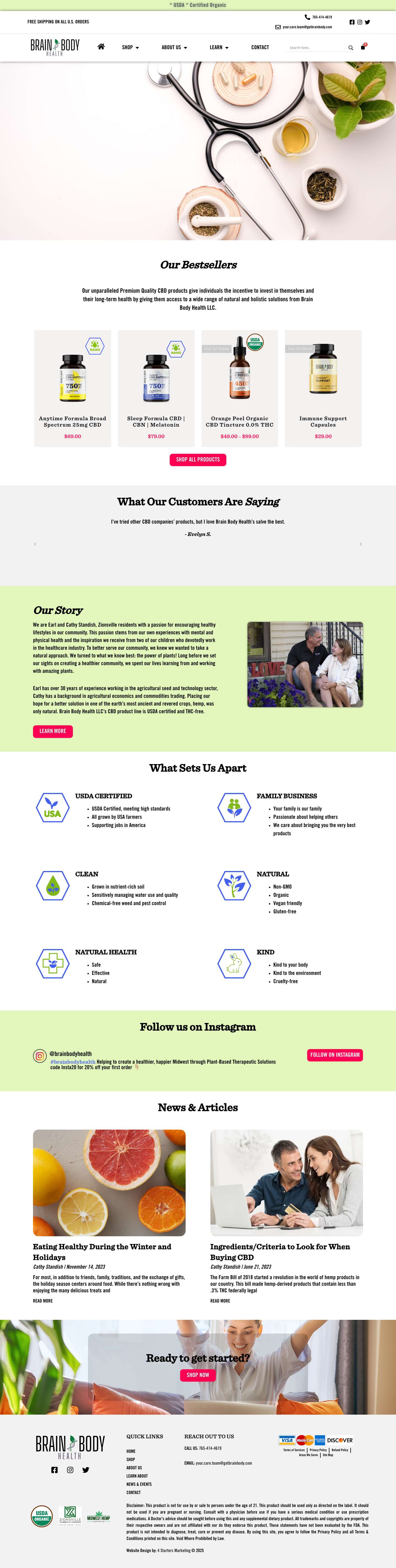 Brain Body Health – Leading the way in plant-based therapeutic solutions - Full Screenshot