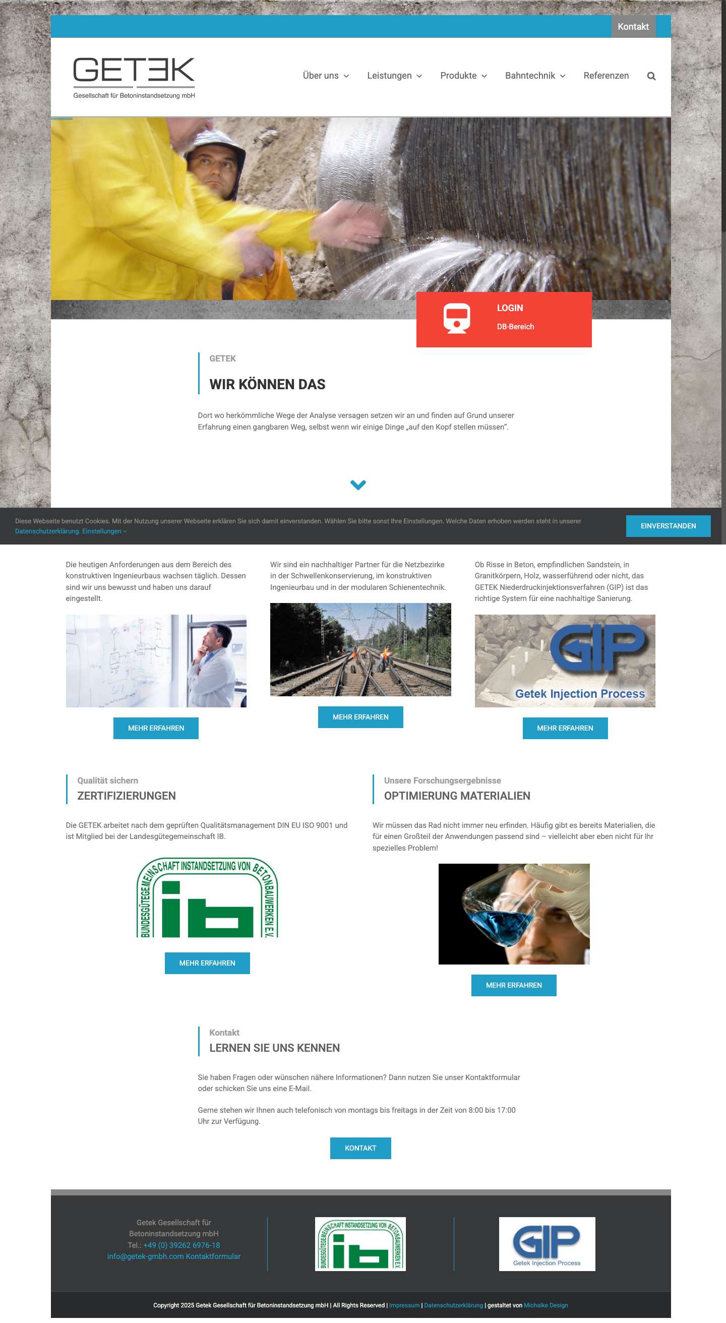 getek-gmbh.com – Gesellschaft für innovative Technik mbH - Full Screenshot
