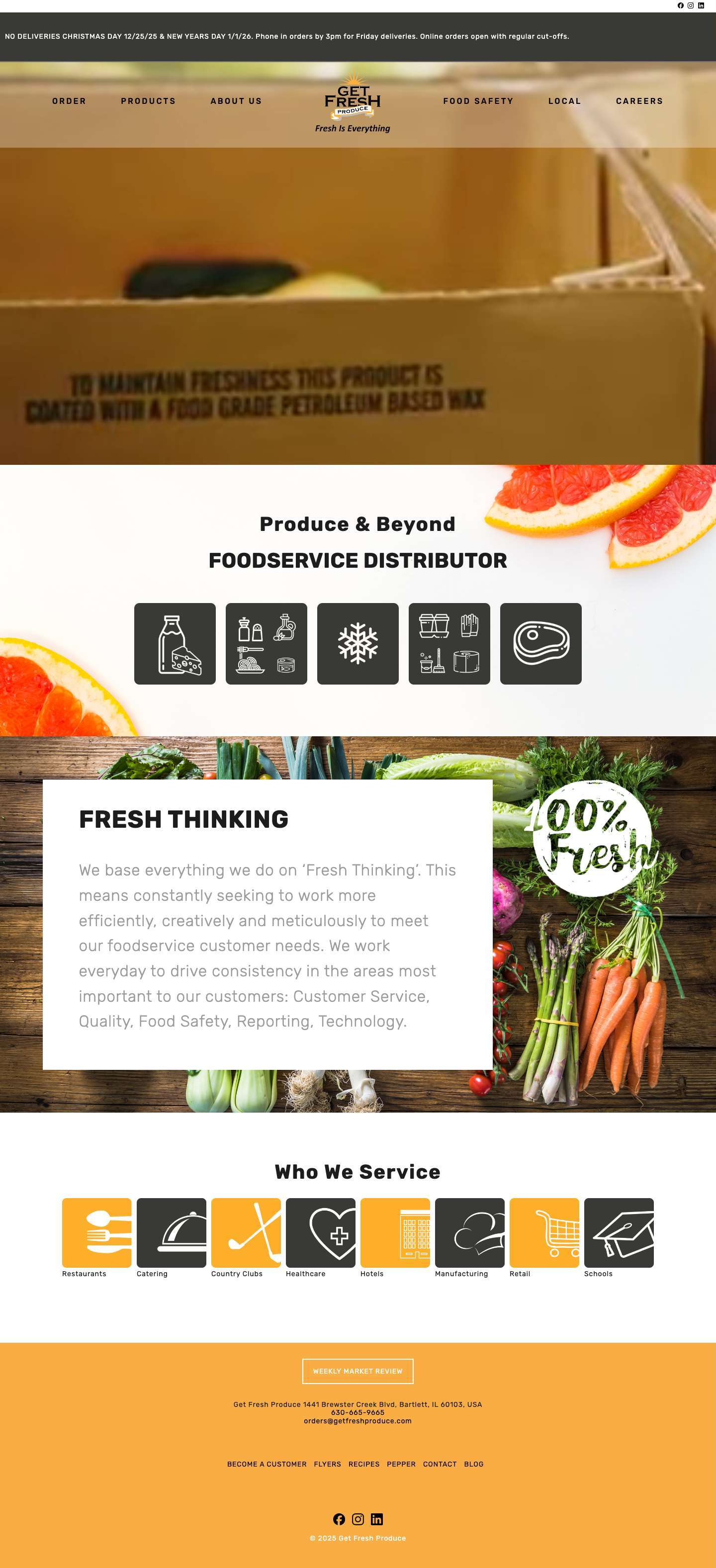 Get Fresh Produce foodservice distributorGet Fresh Produce foodservice distributor - Full Screenshot
