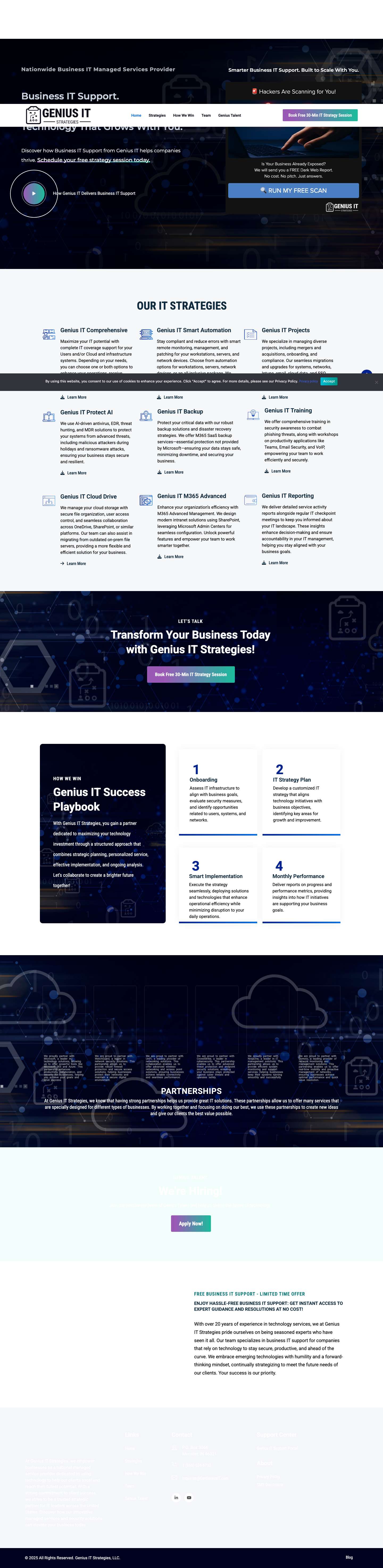 Business IT Support | Genius IT Strategies | Free IT Support - Full Screenshot