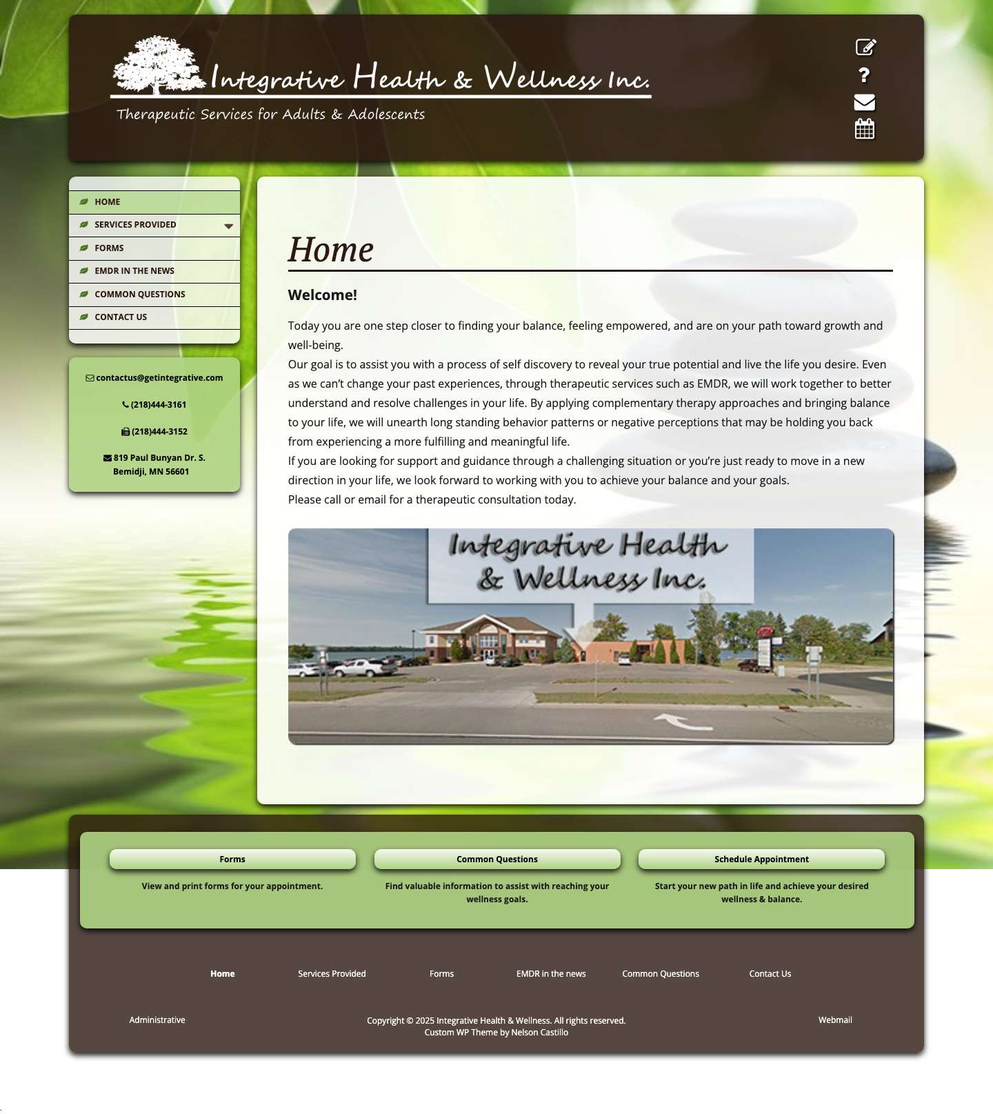 Integrative Health & Wellness – Therapeutic Services for Adults & Adolescents - Full Screenshot