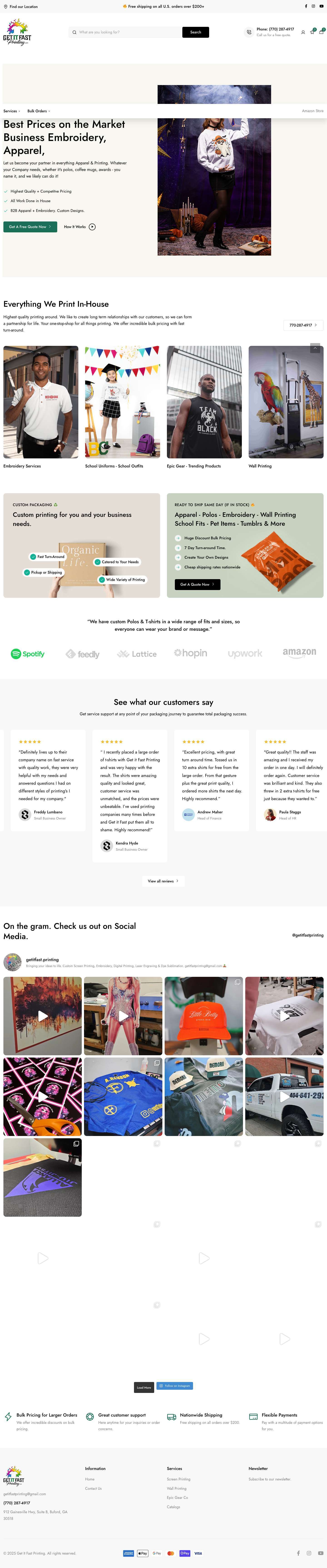 getitfastprinting.com - Full Screenshot