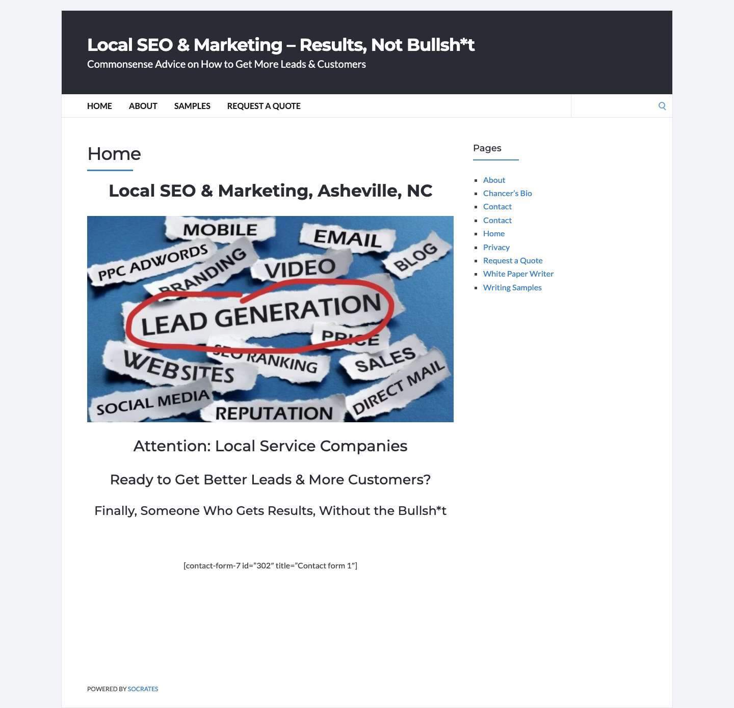 Home - Local SEO & Marketing - Results, Not Bullsh*t - Full Screenshot