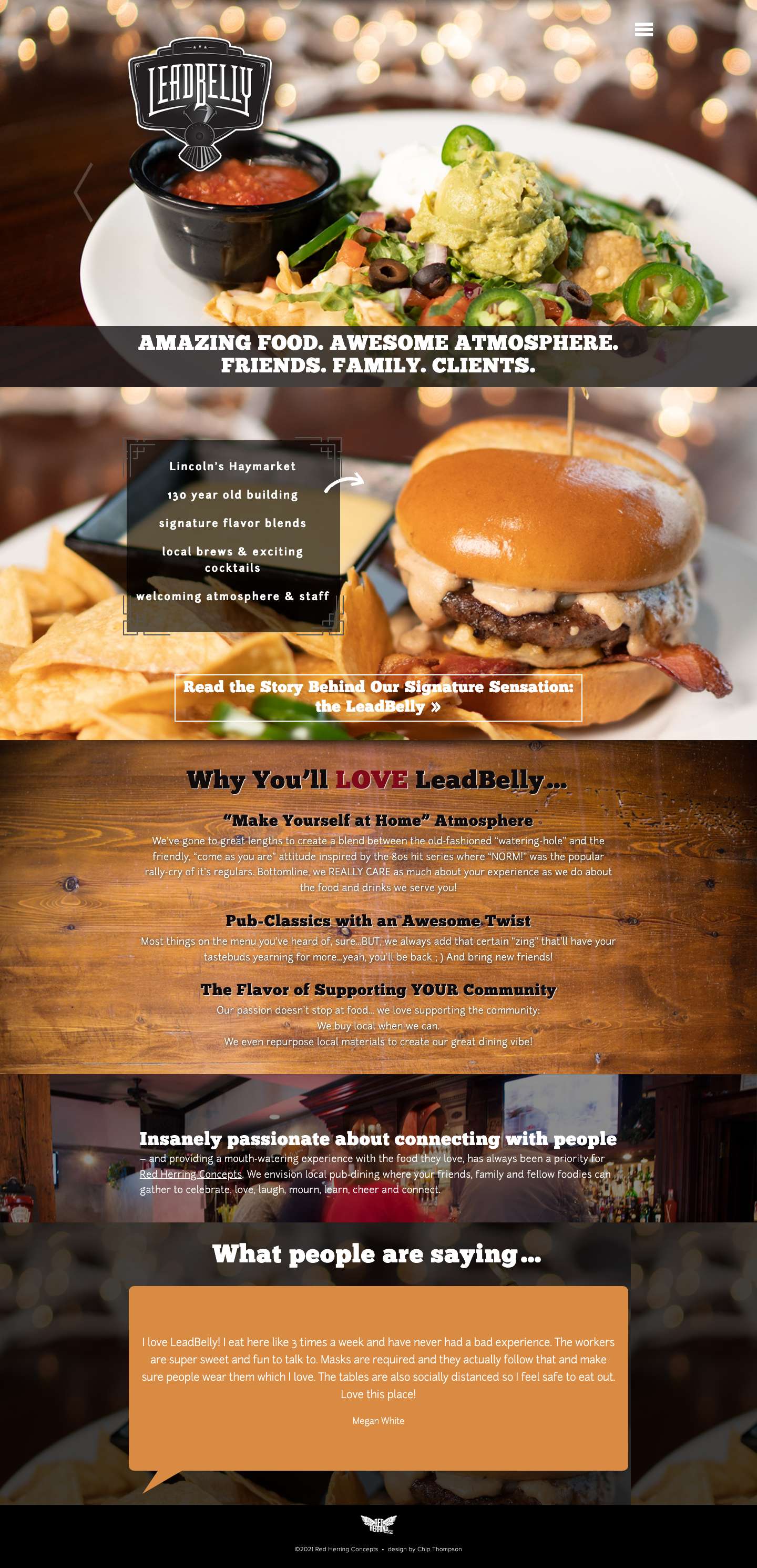 Restaurant in downtown Lincoln Nebraska | Leadbelly : LeadBelly - Full Screenshot