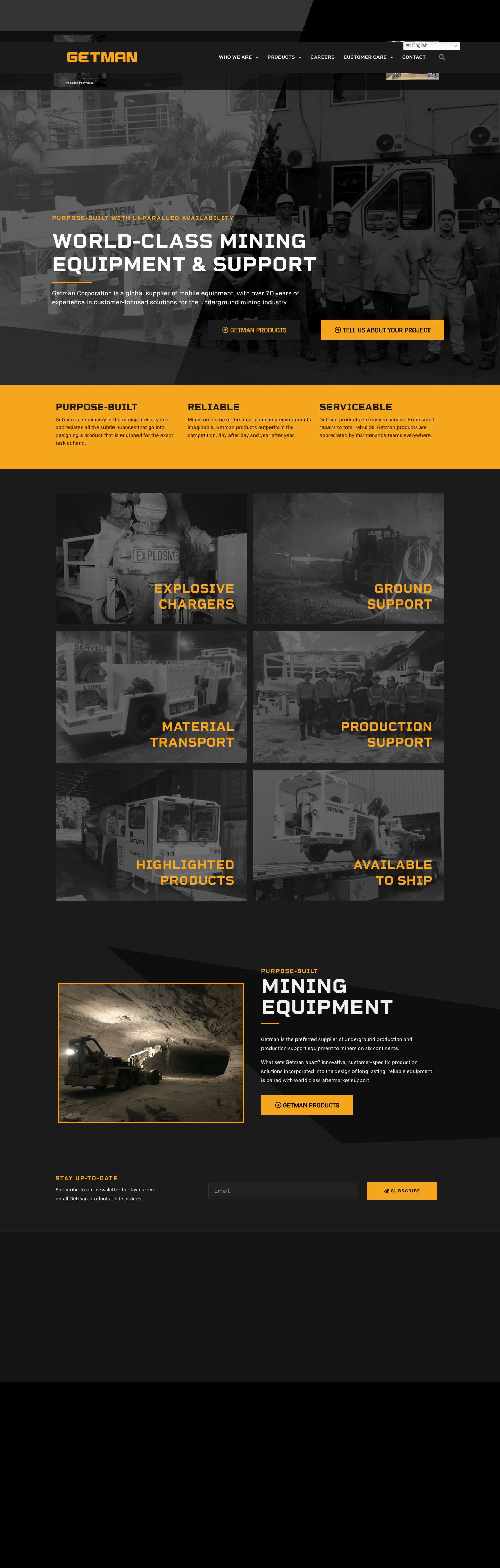 Underground Mining Equipment by Getman Corporation - Full Screenshot