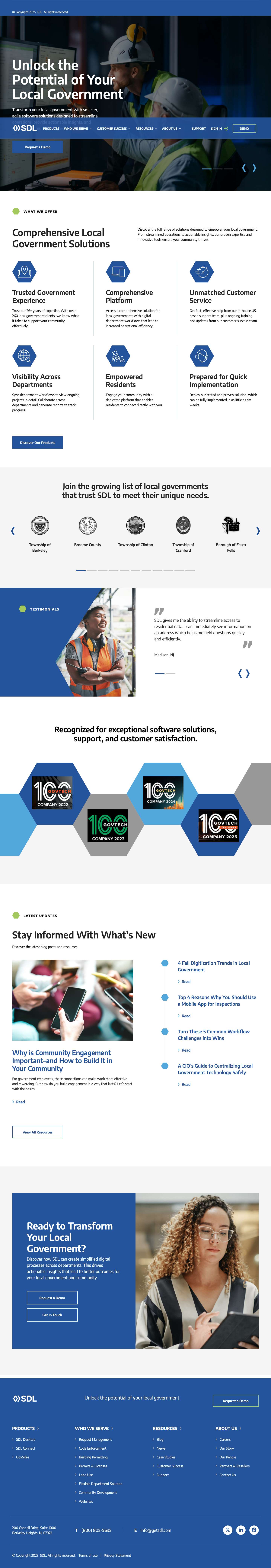 Local Government Software Solutions - SDL - Full Screenshot