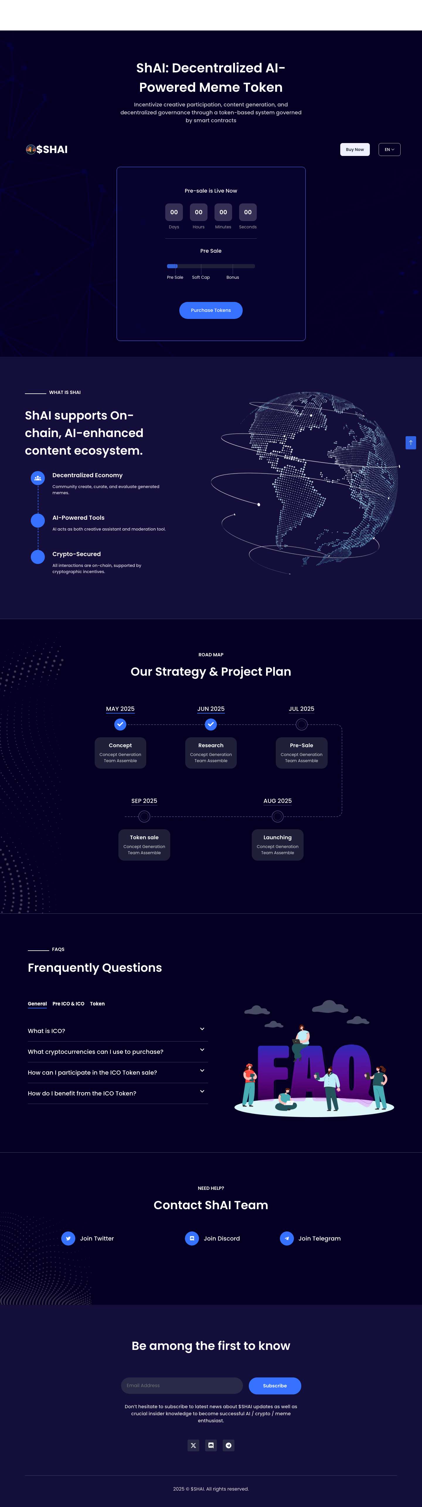 ShAI – Decentralized AI-Powered Meme Token - Full Screenshot