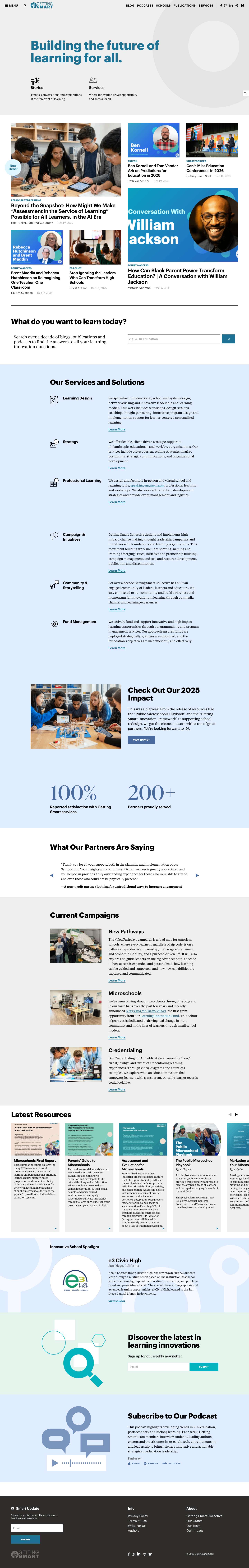 Home | Getting Smart - Full Screenshot