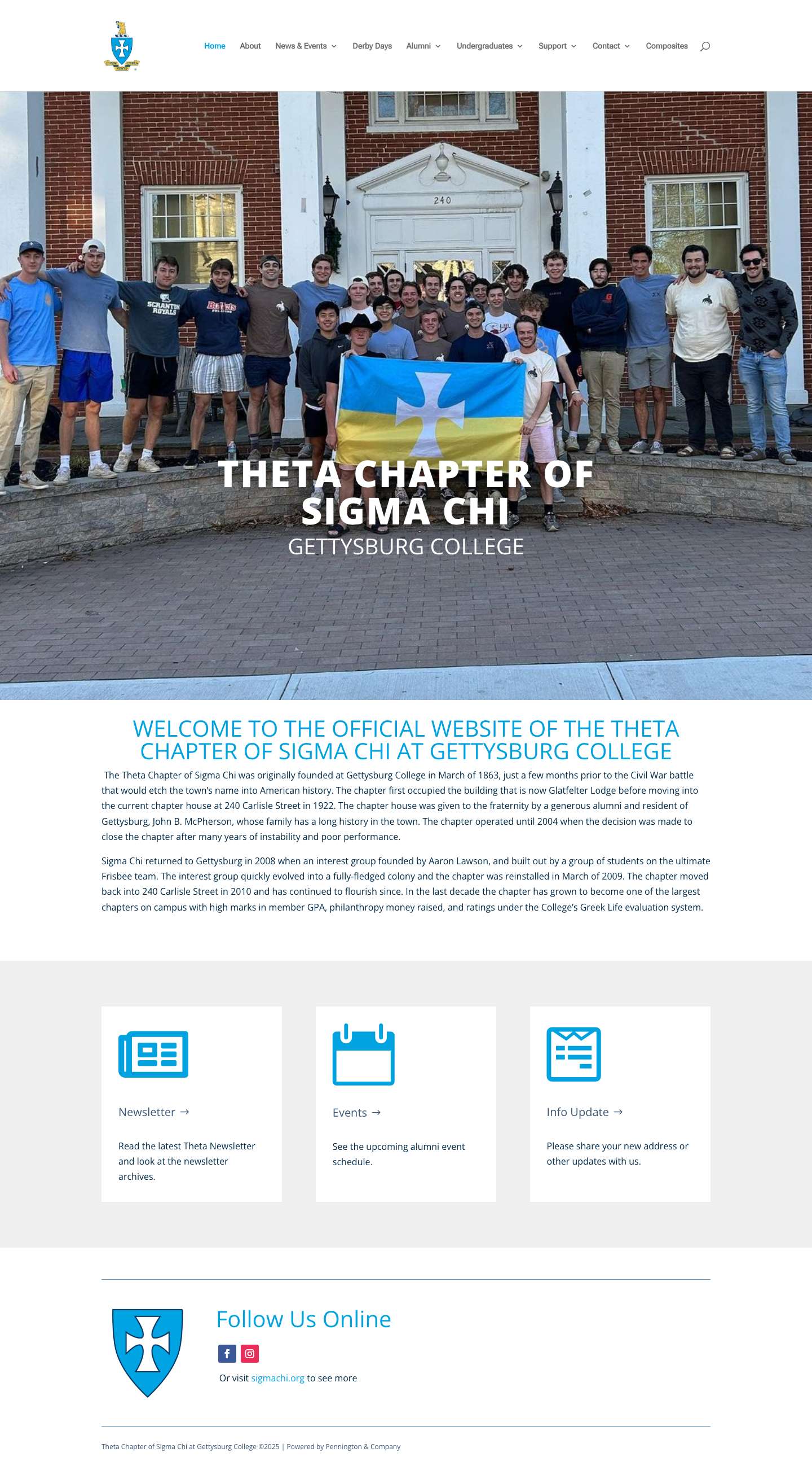 Theta Chapter of Sigma Chi at Gettysburg College | - Full Screenshot