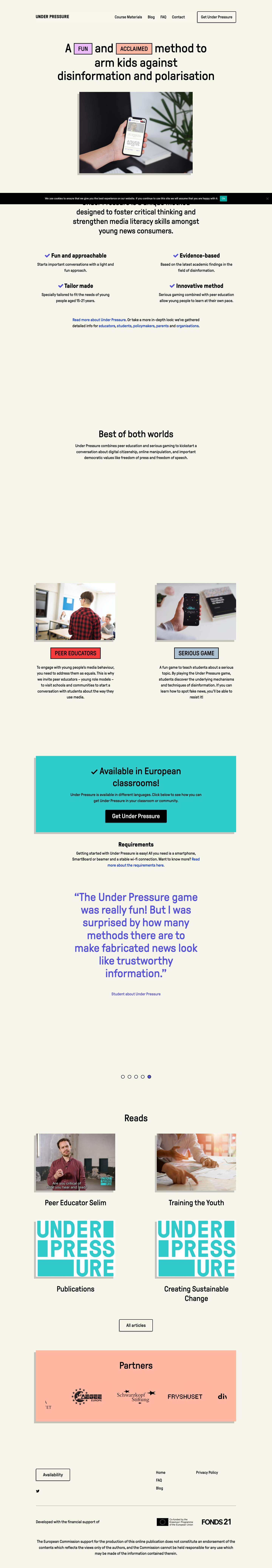 Home - Under Pressure - Full Screenshot