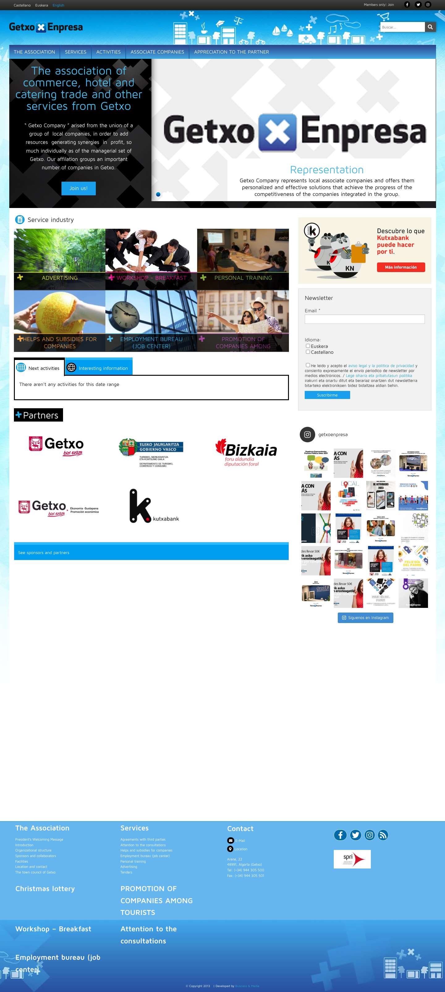 Getxo Enpresa | La Asociación de Comercio, Hostelería y Servicios - Full Screenshot