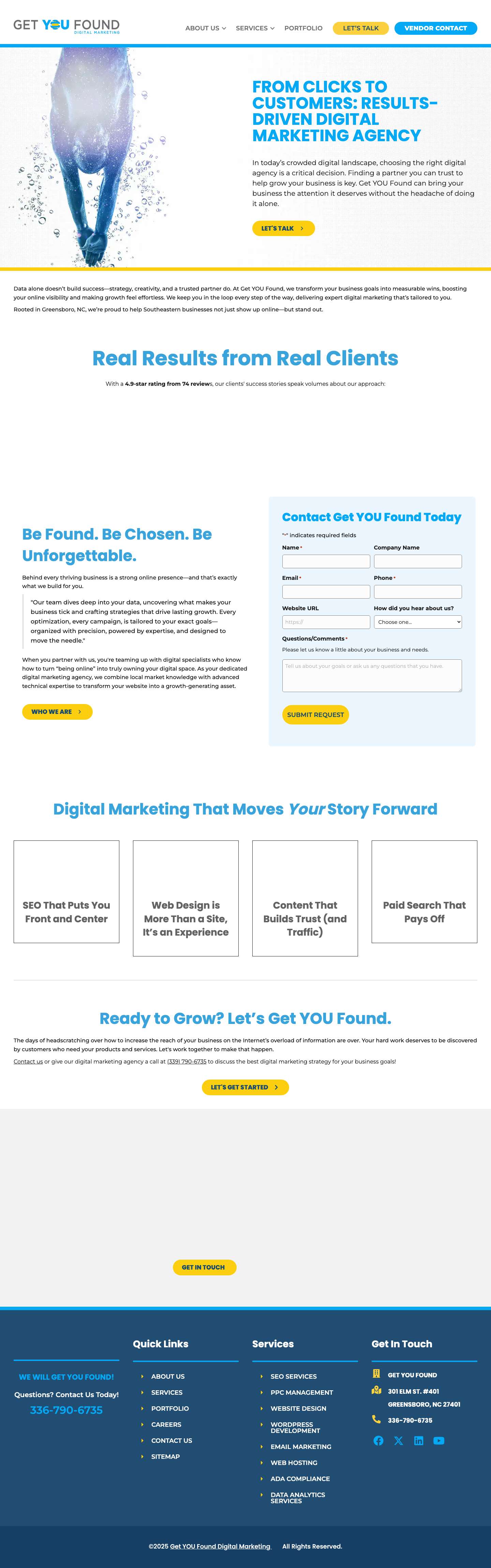 Results-Driven Digital Marketing Agency in Greensboro, NC - Full Screenshot