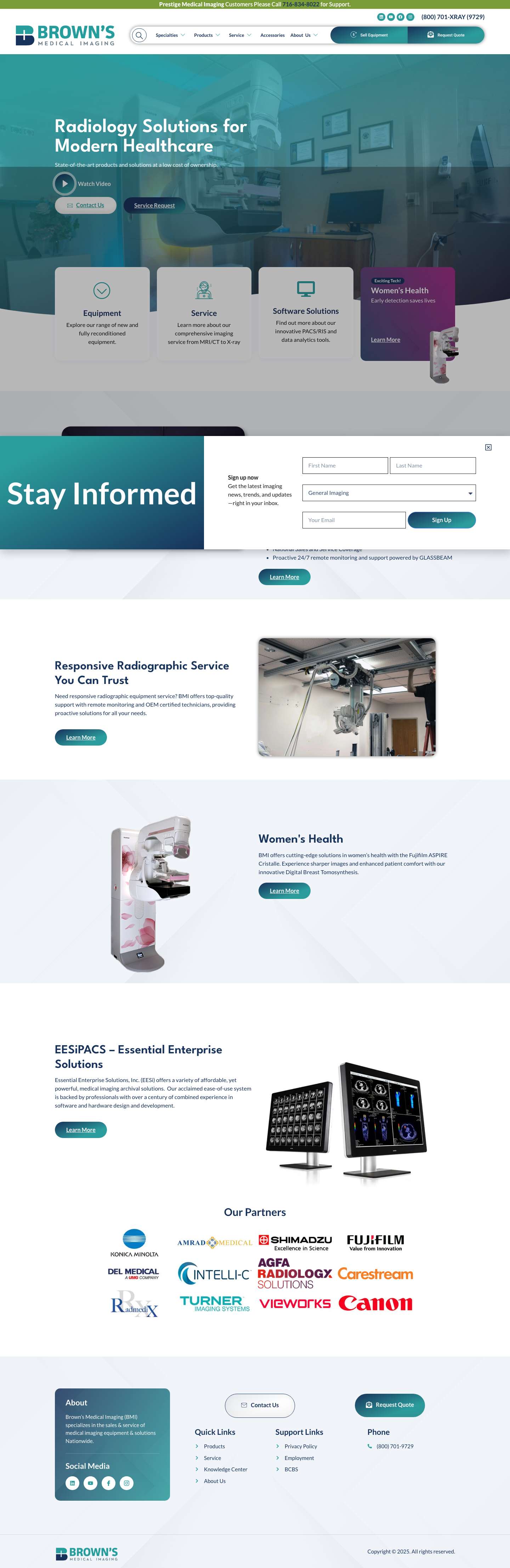 Brown's Medical Imaging | Innovative Radiology Solutions - Full Screenshot
