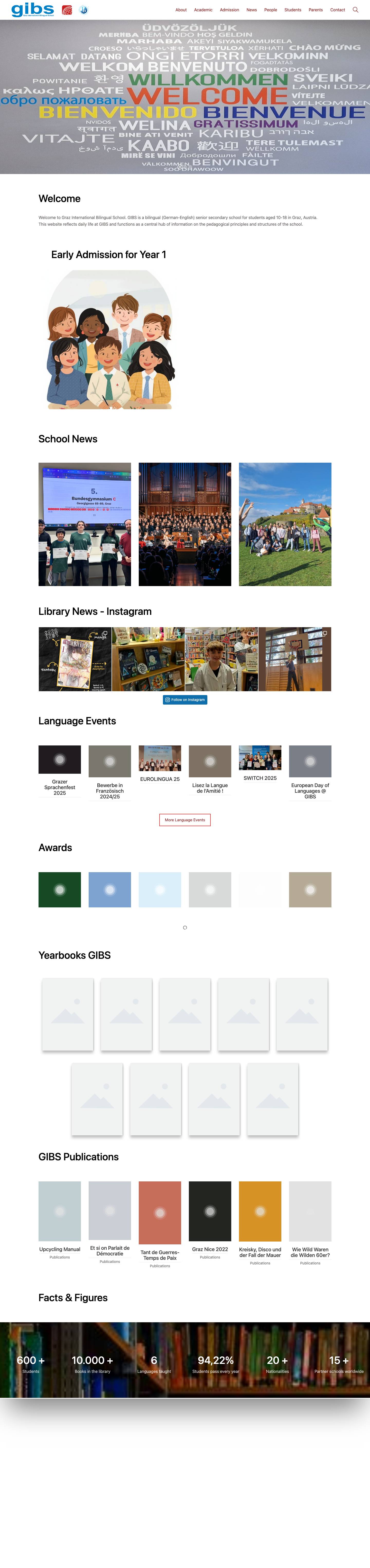 www.gibs.at – graz international bilingual school - Full Screenshot
